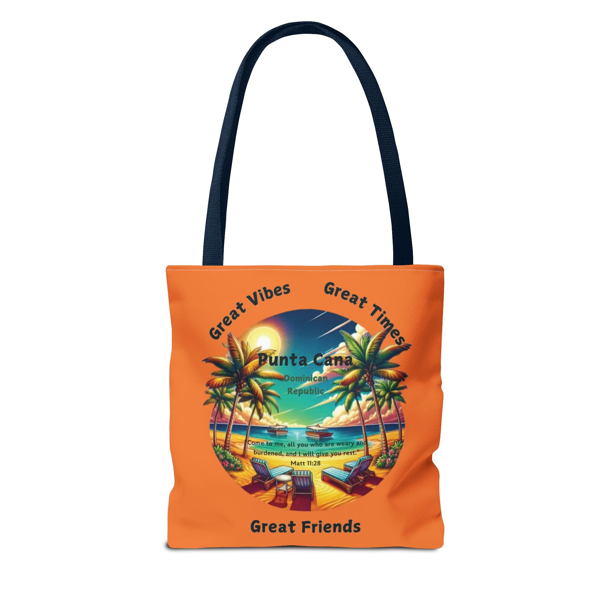 Orange (Crusta) Custom Punta Cana Tote Bag (FREE SHIPPING WITHIN THE U.S.)