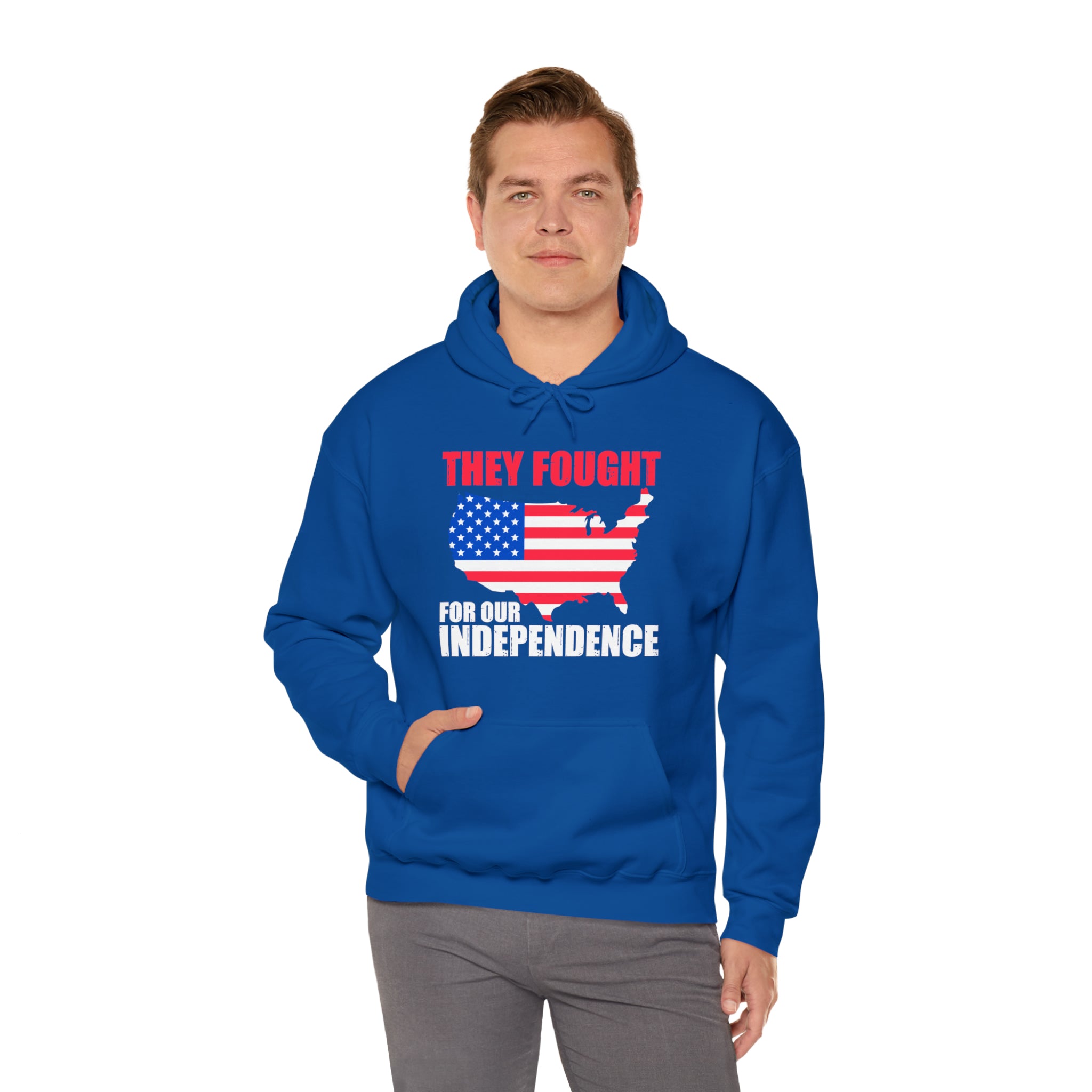 They Fought For Our Independence - Unisex Heavy Blend™ Hooded Sweatshirt (Printed Front & Back)