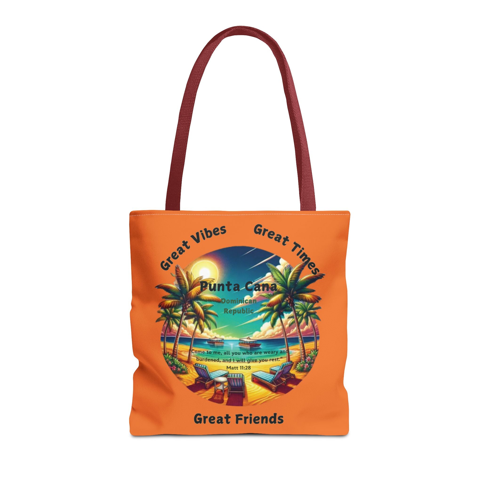 Orange (Crusta) Custom Punta Cana Tote Bag (FREE SHIPPING WITHIN THE U.S.)