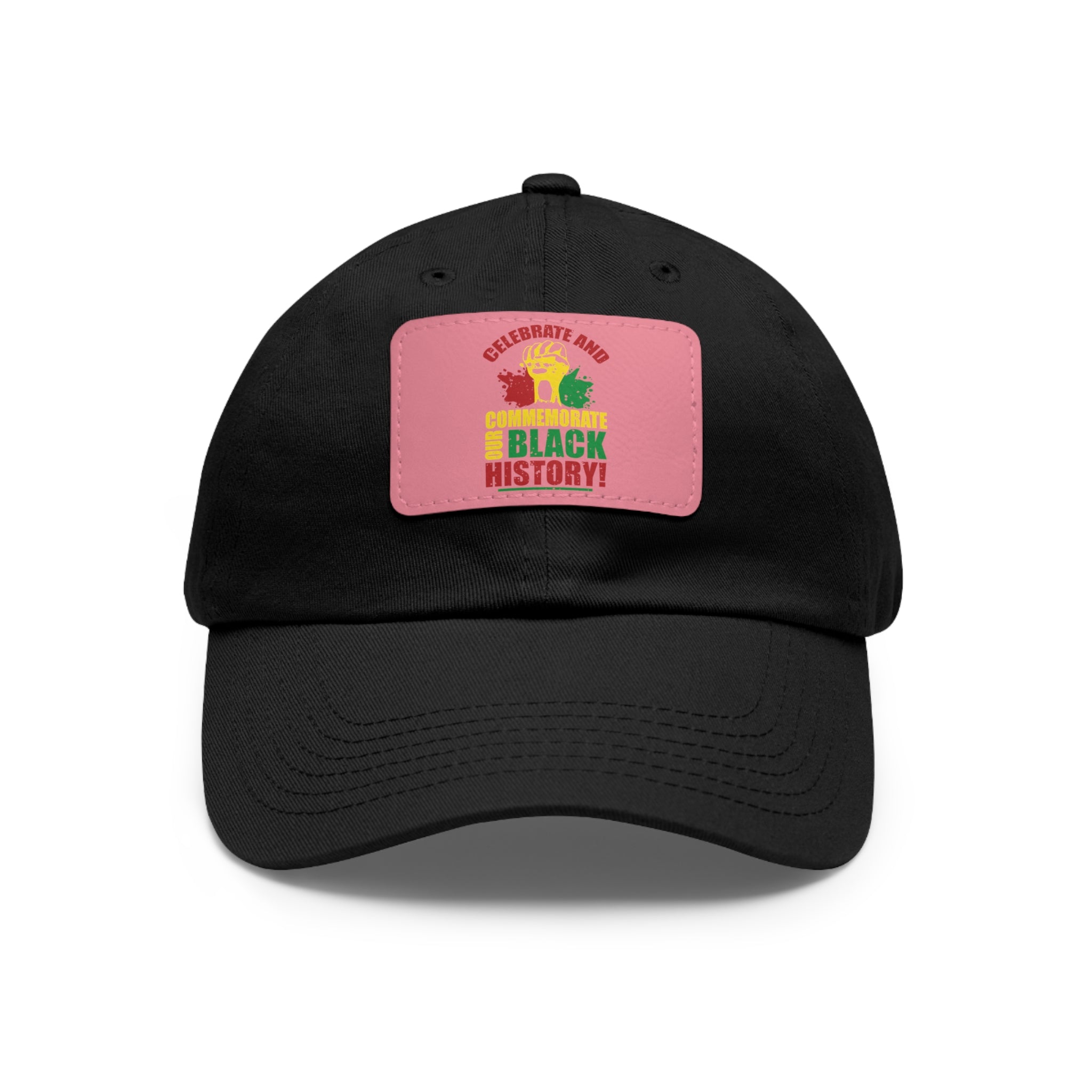 Cap with Leather Patch - (Celebrate and Commemorate Our Black History), One Size (FREE shipping within the U.S.)