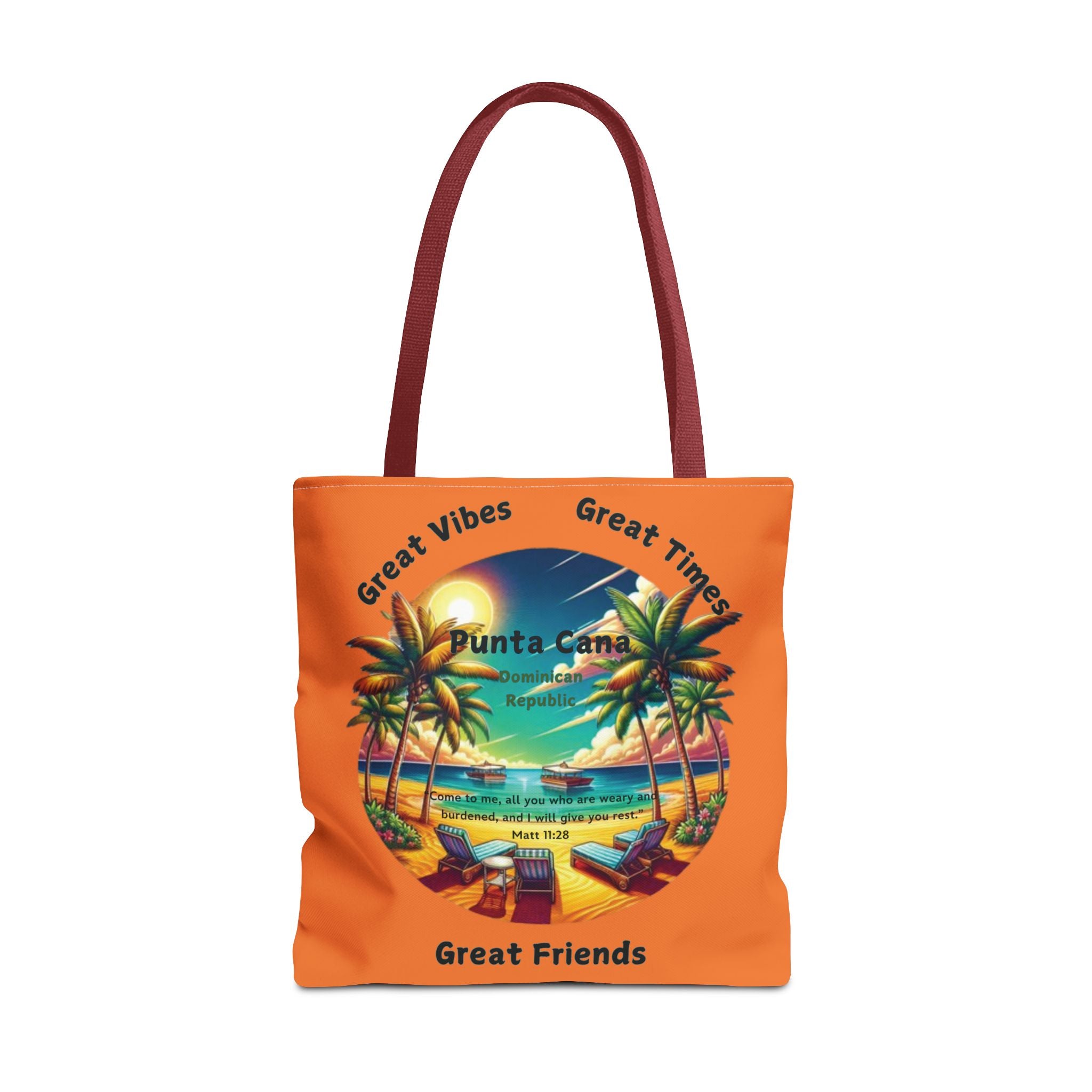 Orange (Crusta) Custom Punta Cana Tote Bag (FREE SHIPPING WITHIN THE U.S.)