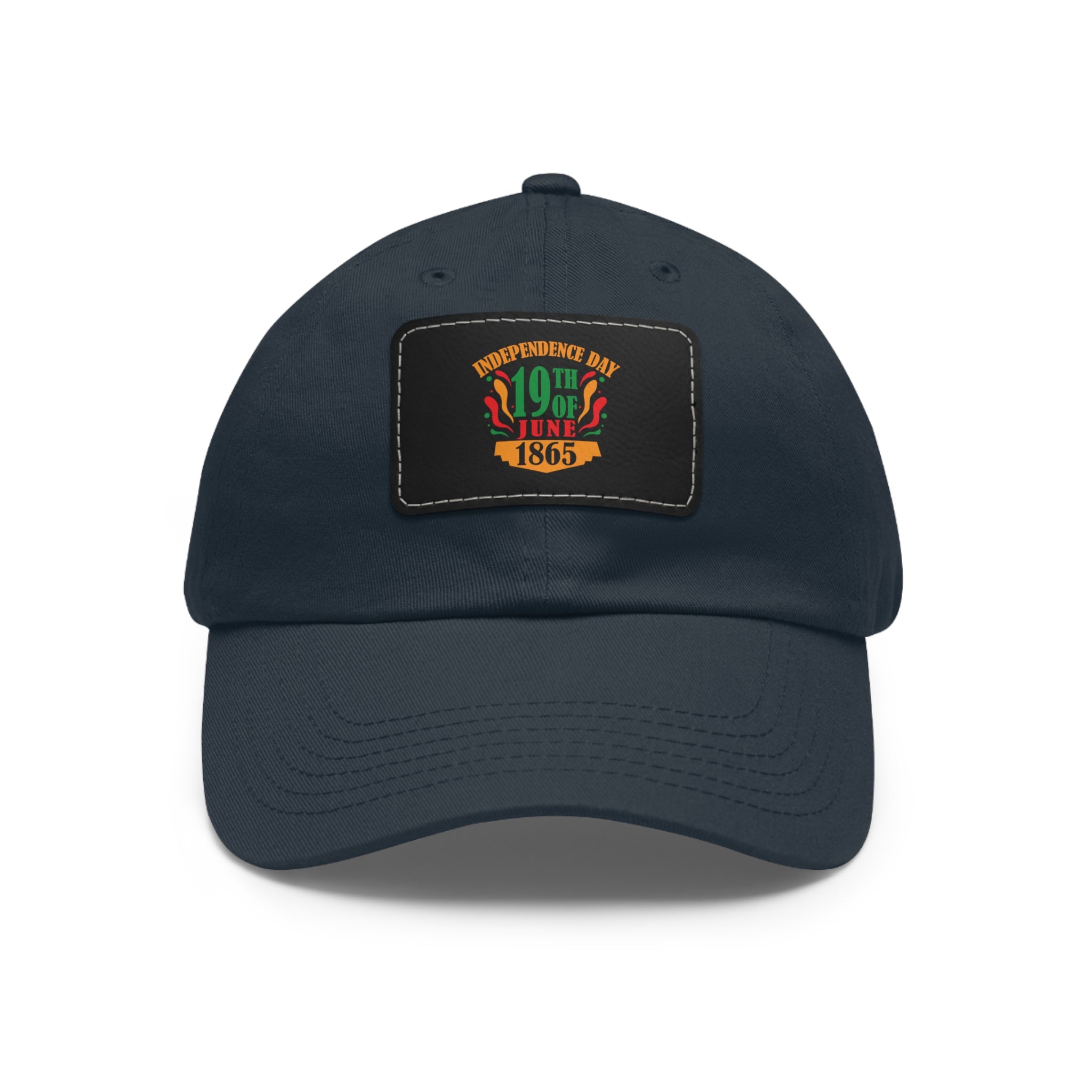 Cap with Leather Patch - (Independence Day 19th of June 1865), One Size (FREE shipping within the U.S.)