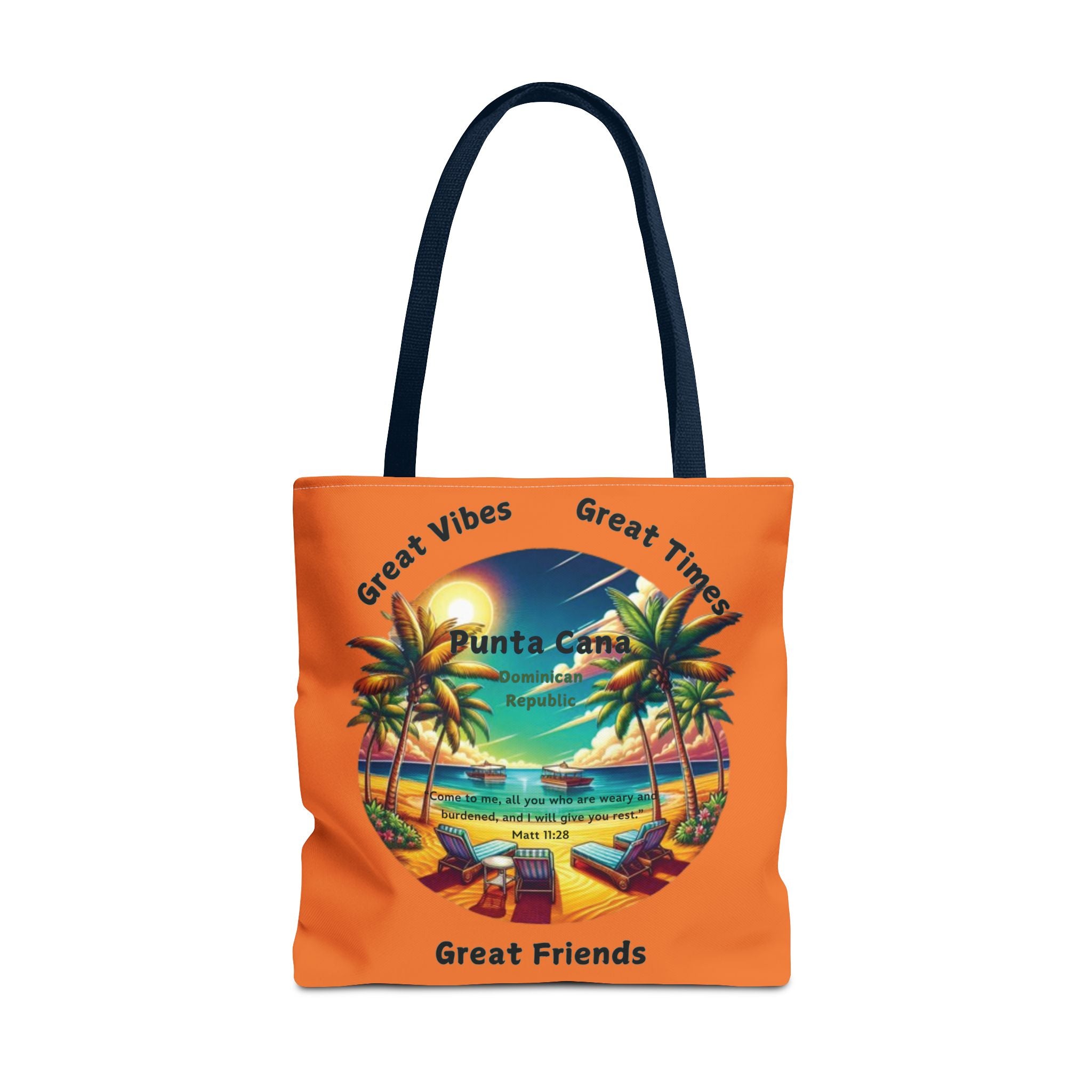 Orange (Crusta) Custom Punta Cana Tote Bag (FREE SHIPPING WITHIN THE U.S.)