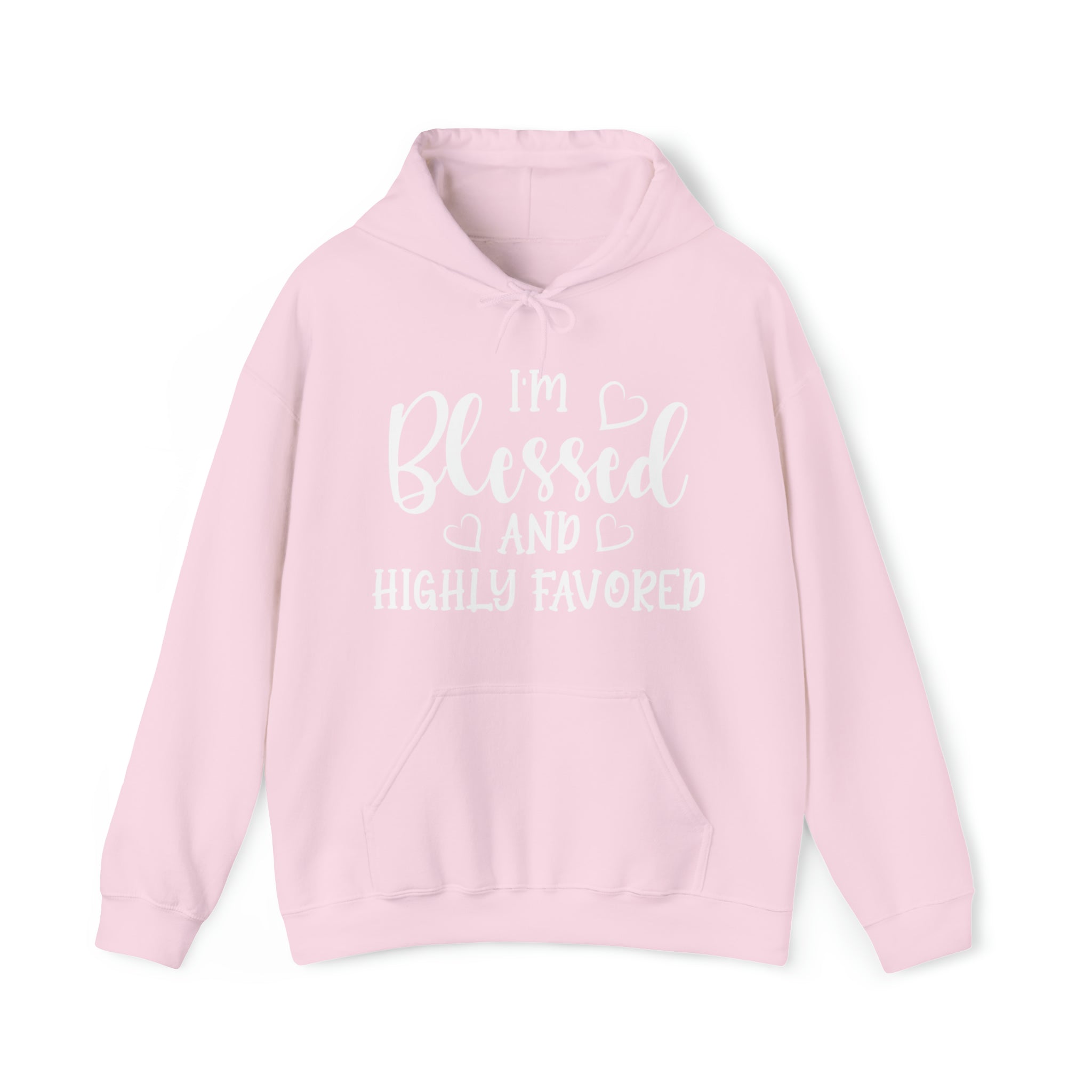 I'm Blessed And Highly Favored - Unisex Heavy Blend™ Hooded Sweatshirt (Printed Front)