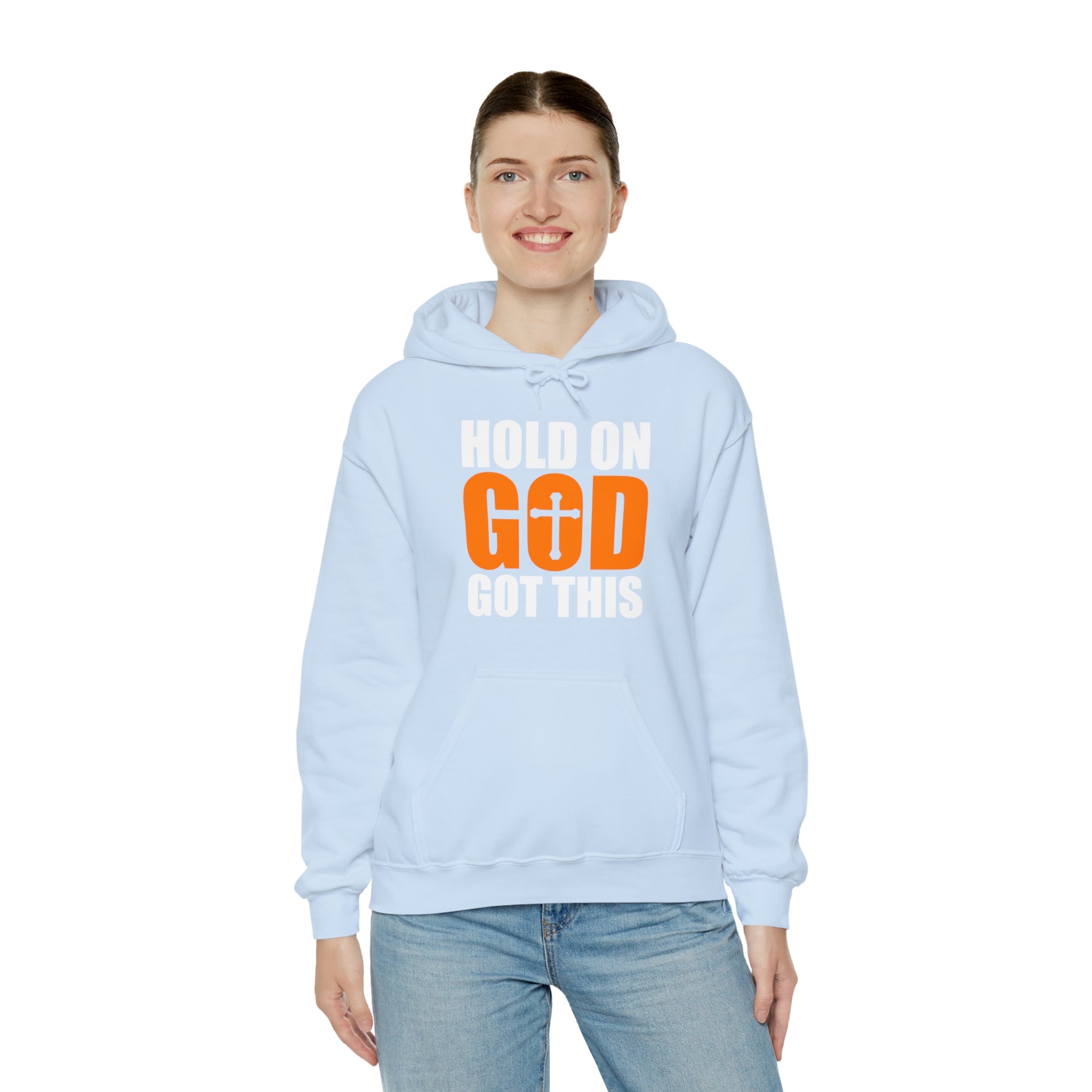 Hold On God Got This - Unisex Heavy Blend™ Hooded Sweatshirt (Printed Front & Back)