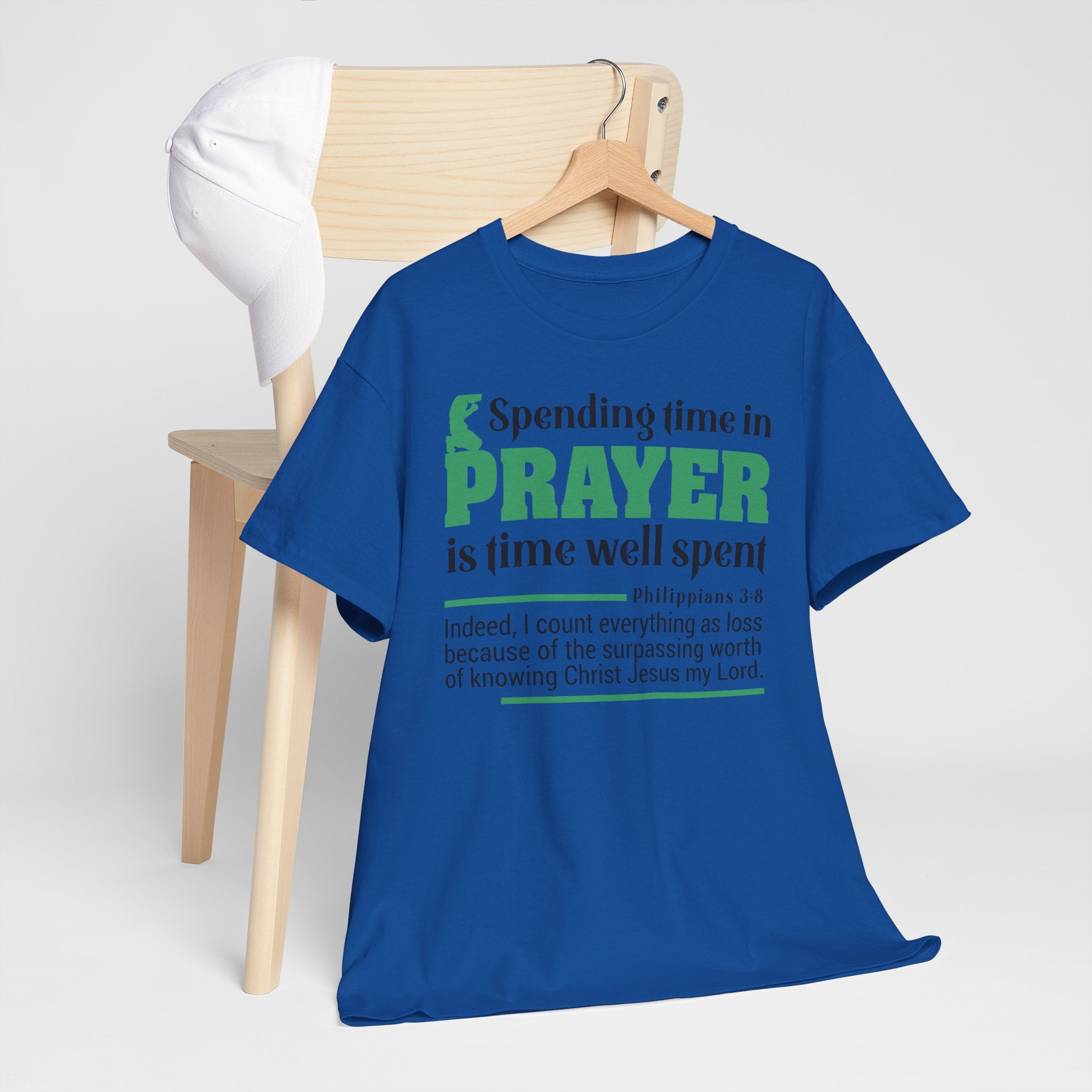 Spending Time In Prayer - Unisex Heavy Cotton Tee (FREE SHIPPING WITHIN THE U.S.)