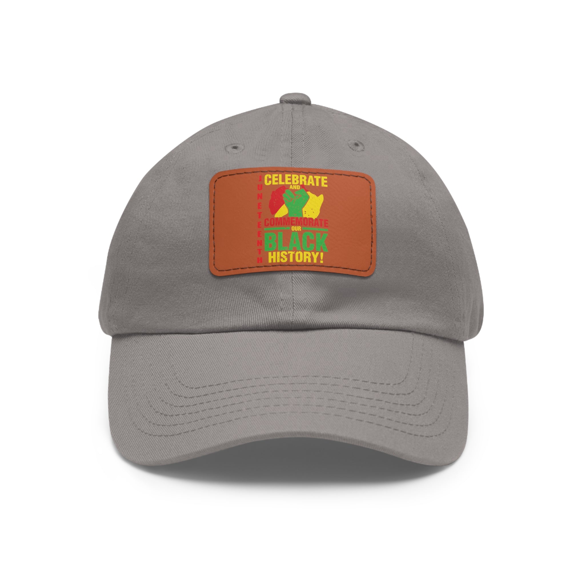 Cap with Leather Patch - (Celebrate and Commemorate Our Black History #2), One Size  (FREE shipping within the U.S.)