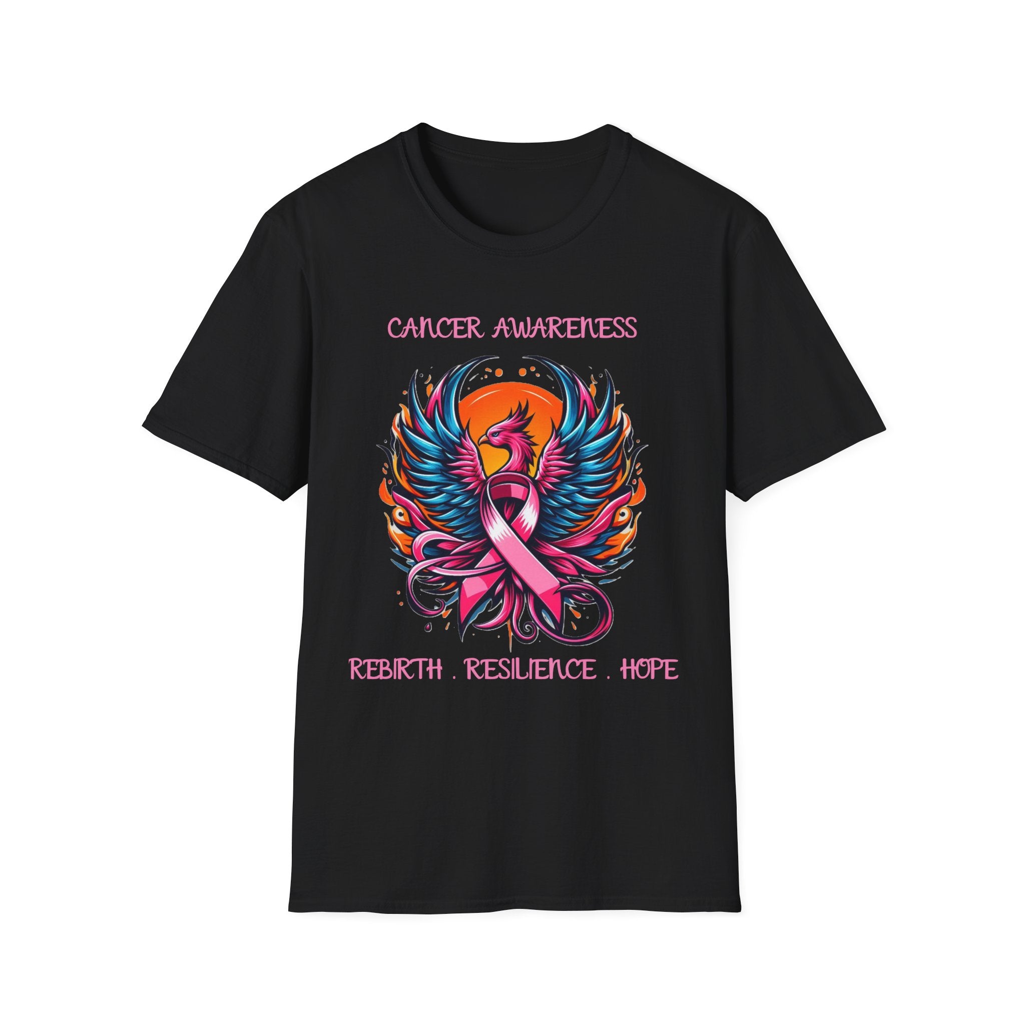 Phoenix of Hope - Cancer Awareness 1 - Unisex Softstyle T-Shirt (FREE SHIPPING WITHIN THE U.S.)