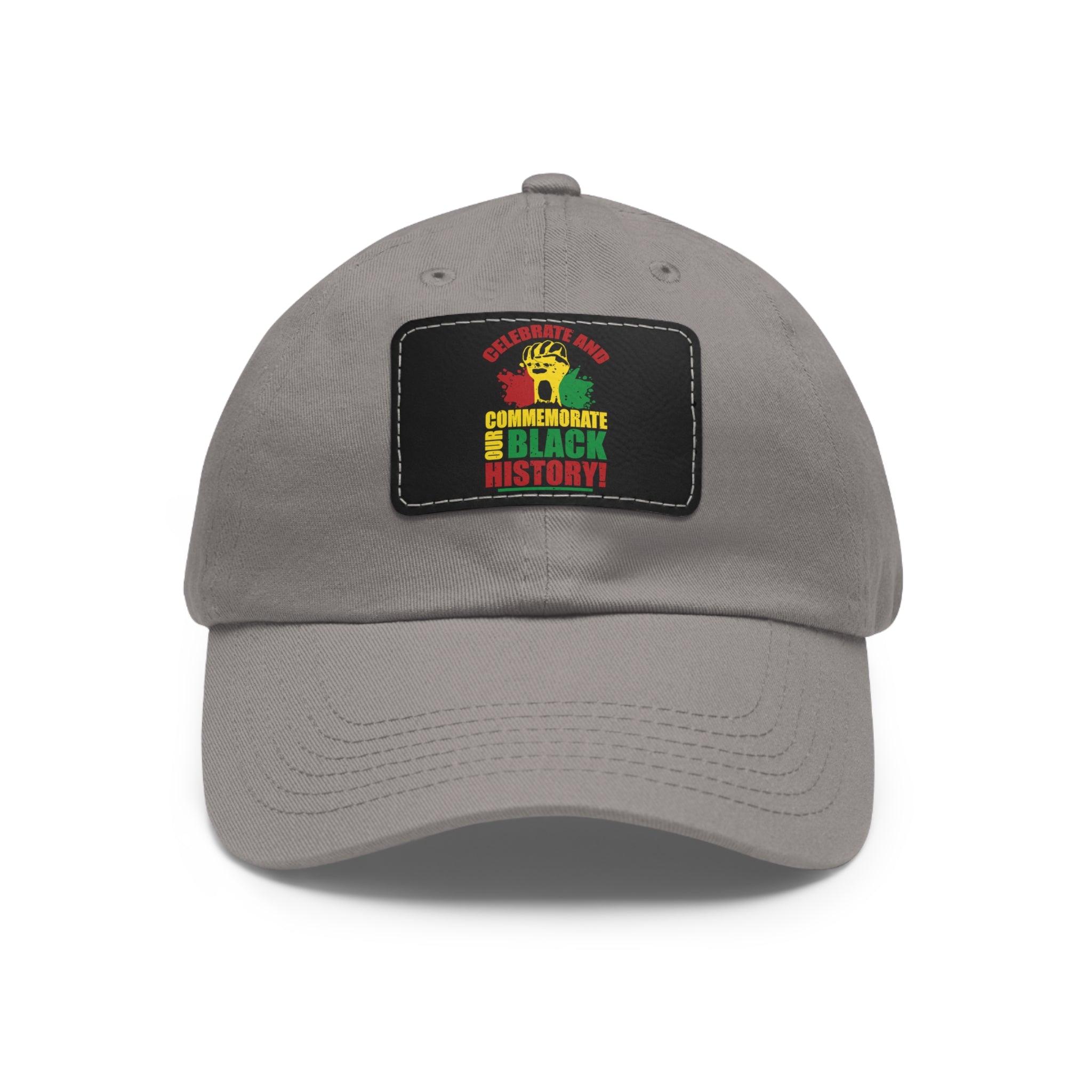 Cap with Leather Patch - (Celebrate and Commemorate Our Black History), One Size (FREE shipping within the U.S.)