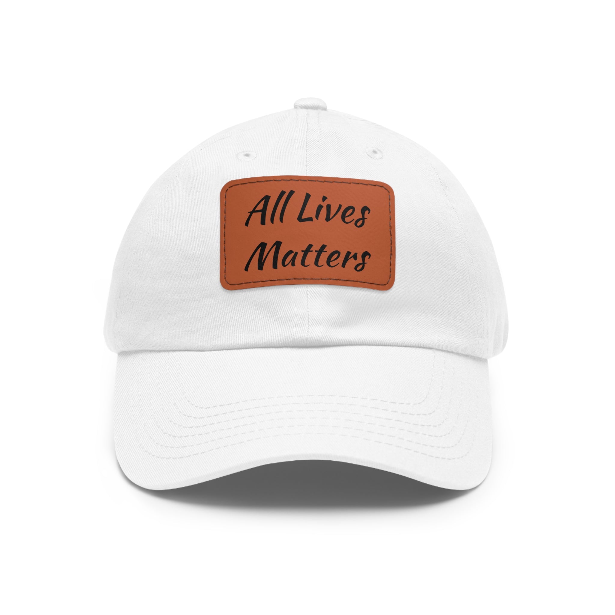 Cap with Leather Patch - (Juneteenth - All Lives Matters), One Size (FREE shipping within the U.S.)