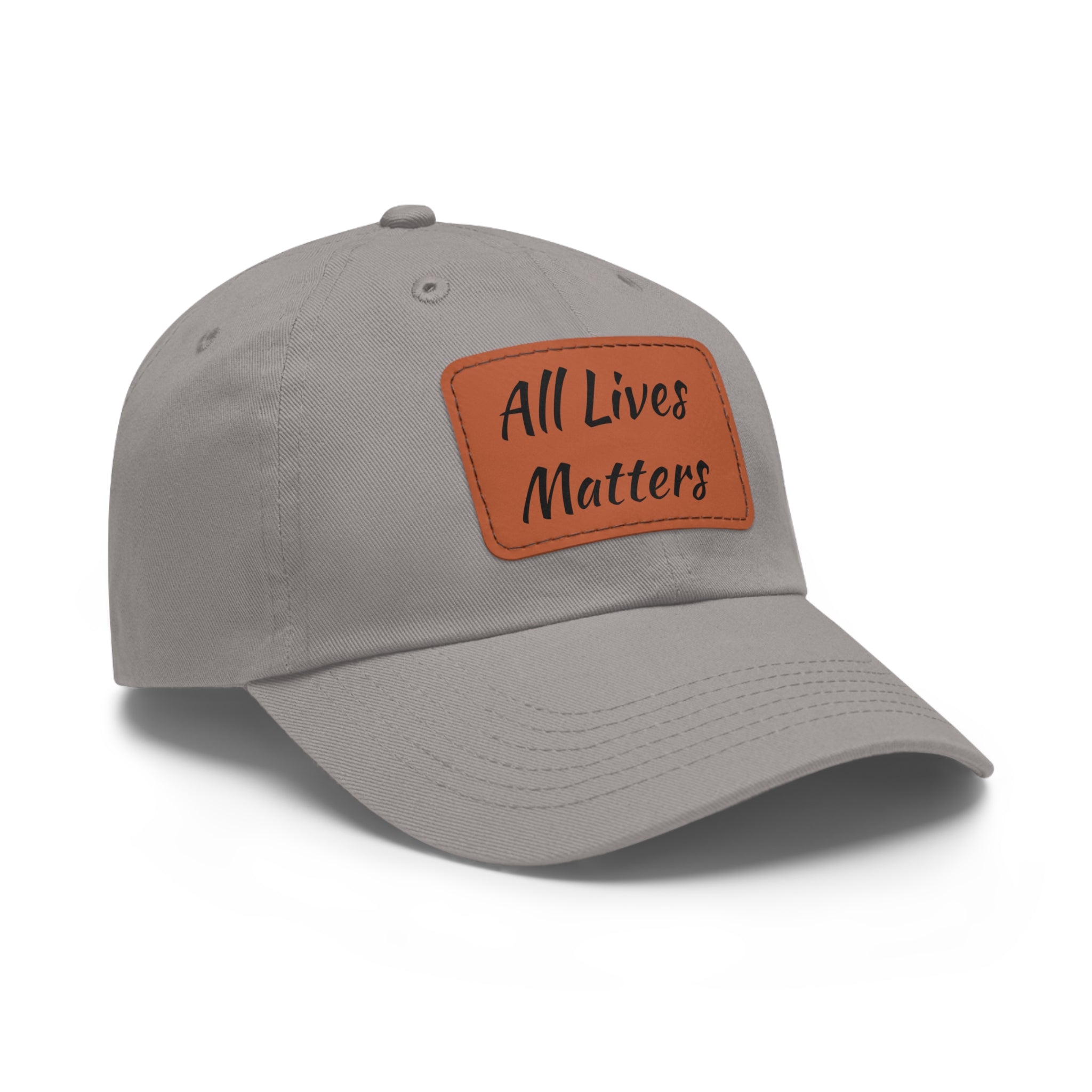 Cap with Leather Patch - (Juneteenth - All Lives Matters), One Size (FREE shipping within the U.S.)