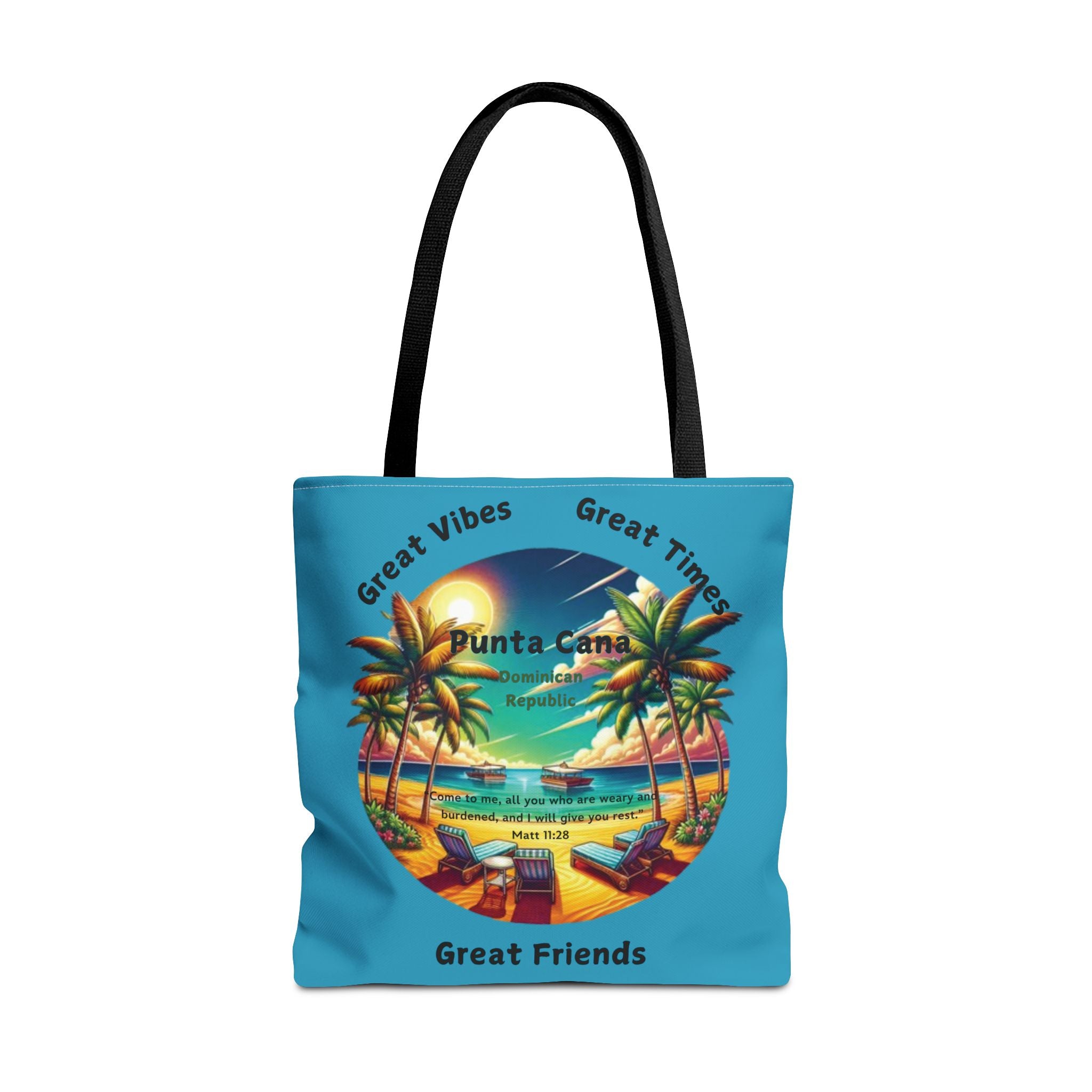 Torquoise Custom Punta Cana Tote Bag (FREE SHIPPING WITHIN THE U.S.)