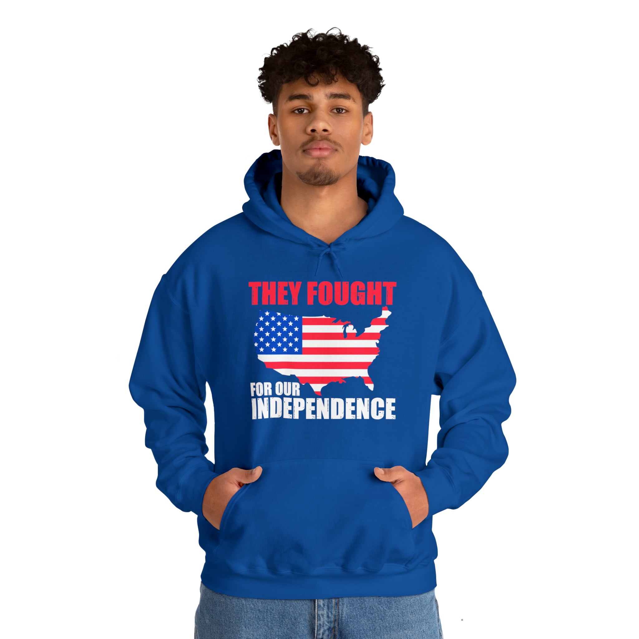 They Fought For Our Independence - Unisex Heavy Blend™ Hooded Sweatshirt (Printed Front & Back)