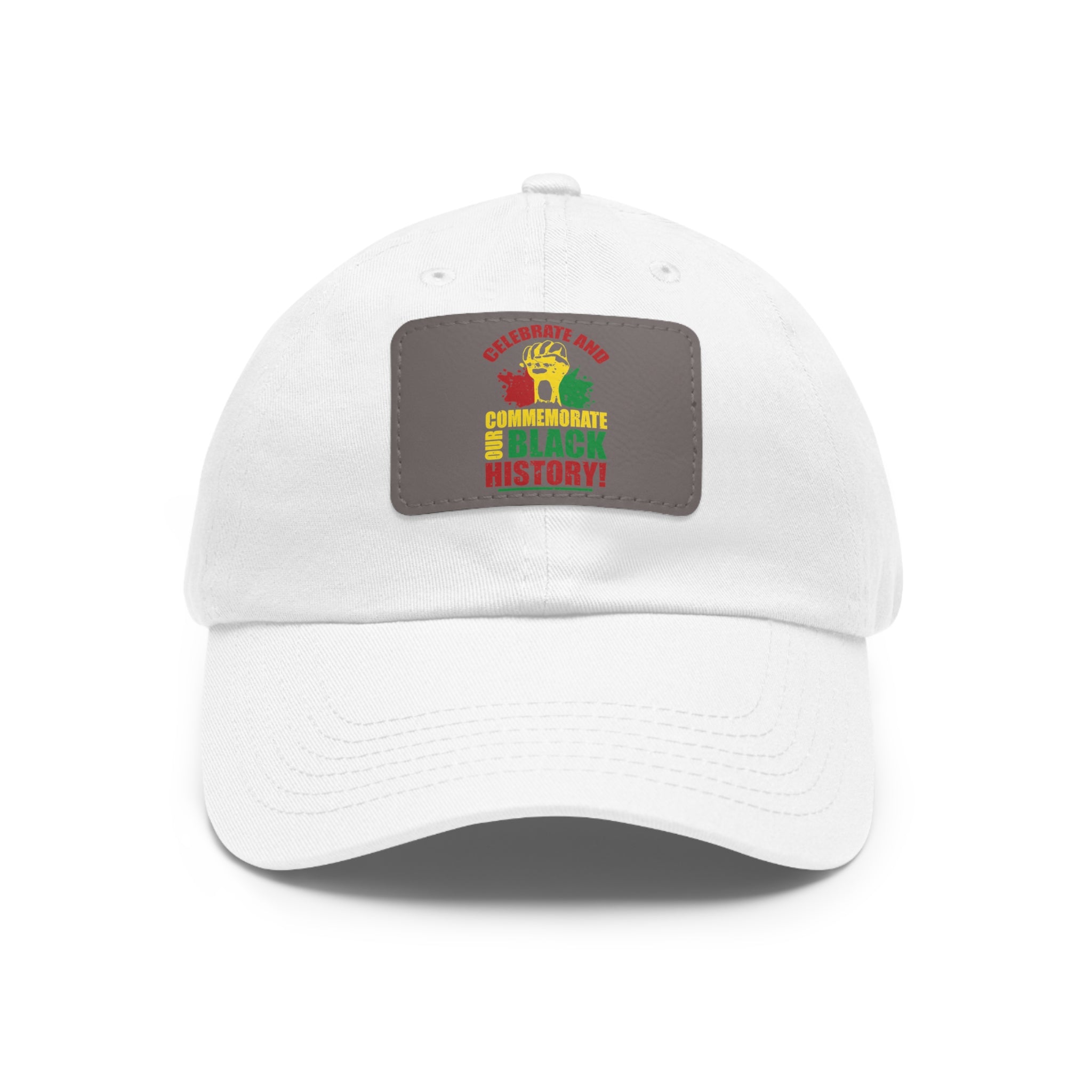 Cap with Leather Patch - (Celebrate and Commemorate Our Black History), One Size (FREE shipping within the U.S.)