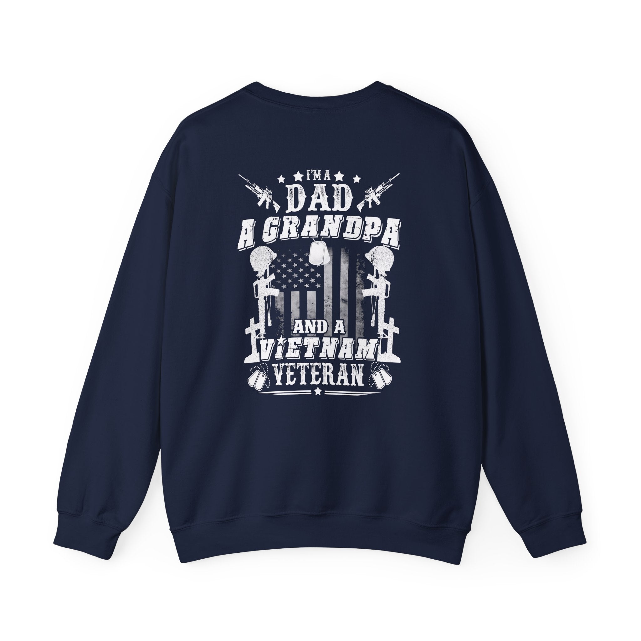 Dad and Grandpa (Printed Back) - Unisex Heavy Blend™ Crewneck Sweatshirt