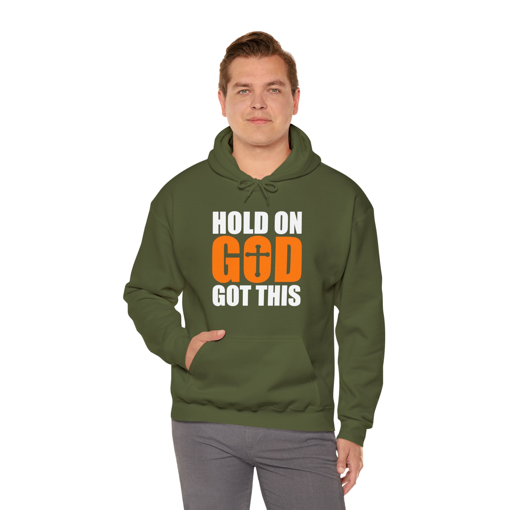 Hold On God Got This - Unisex Heavy Blend™ Hooded Sweatshirt (Printed Front & Back)