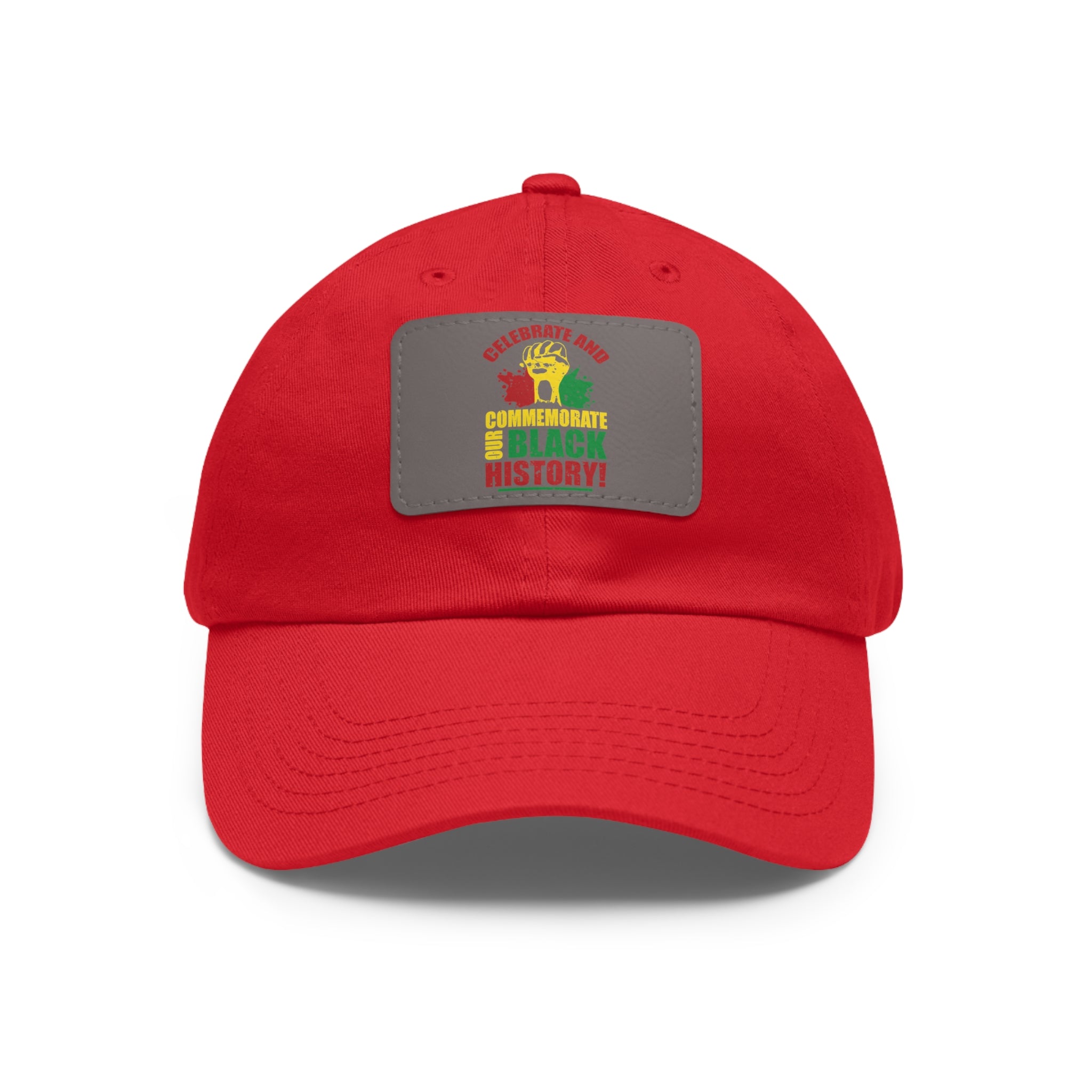 Cap with Leather Patch - (Celebrate and Commemorate Our Black History), One Size (FREE shipping within the U.S.)