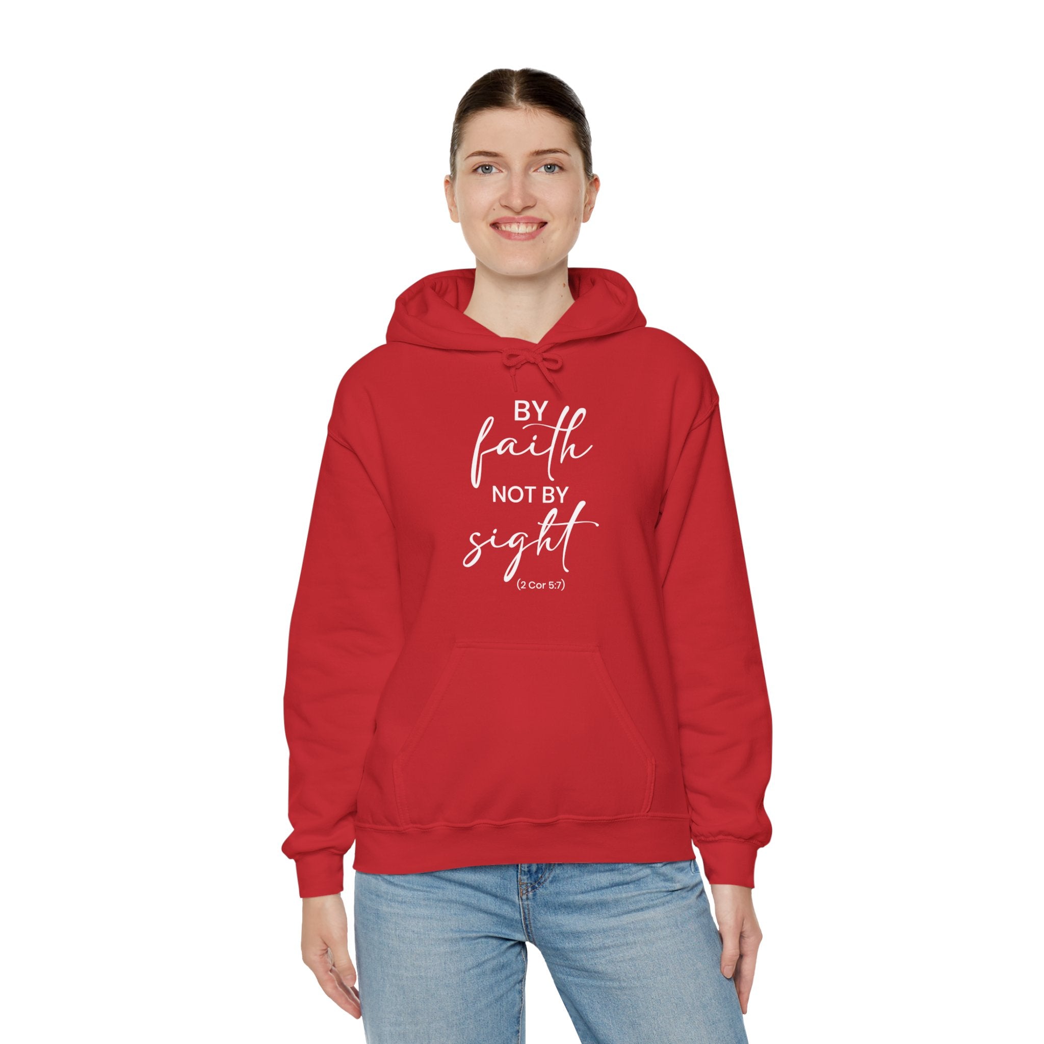 By Faith Not By Sight - Unisex Heavy Blend™ Hooded Sweatshirt (Printed Front & Back)