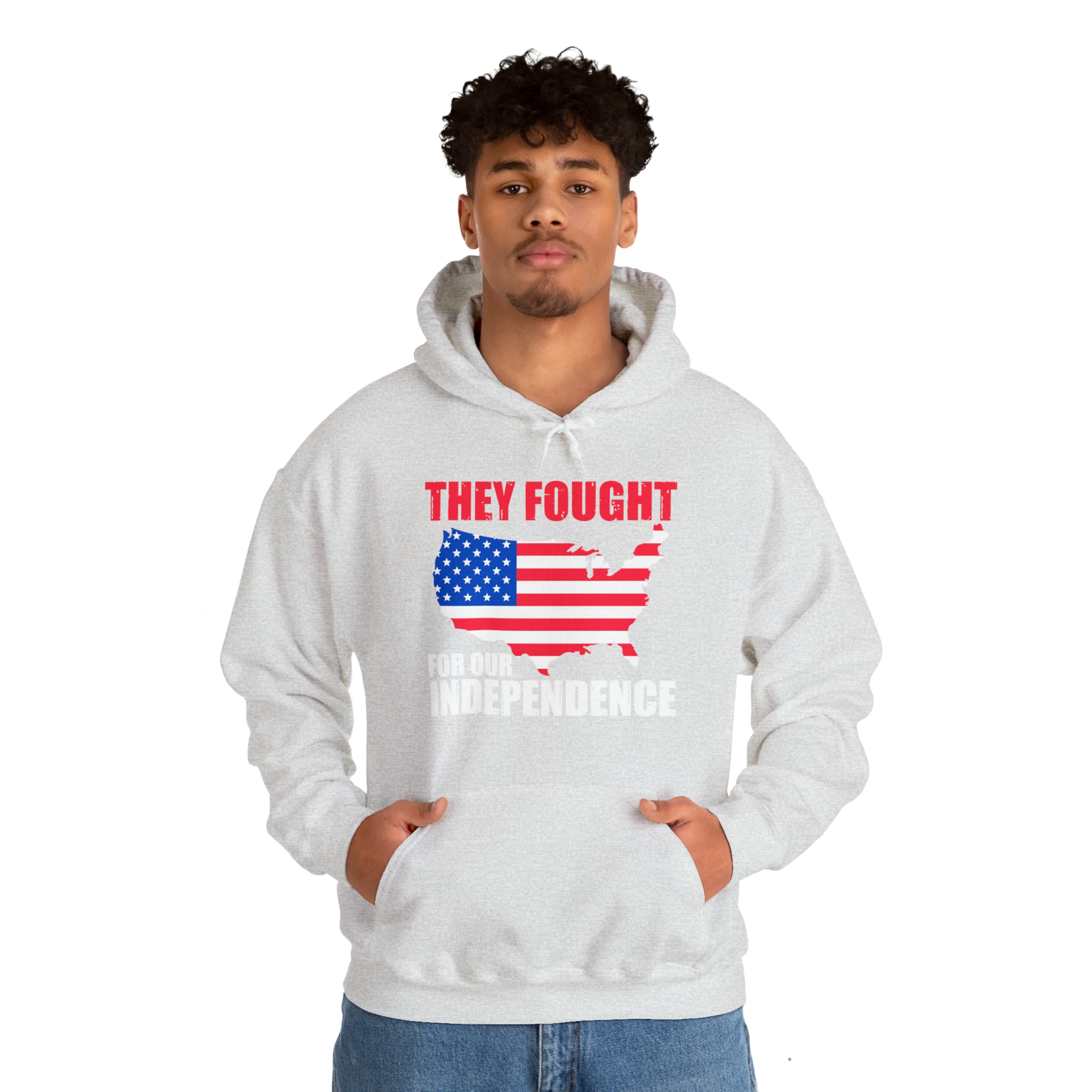 They Fought For Our Independence - Unisex Heavy Blend™ Hooded Sweatshirt (Printed Front & Back)