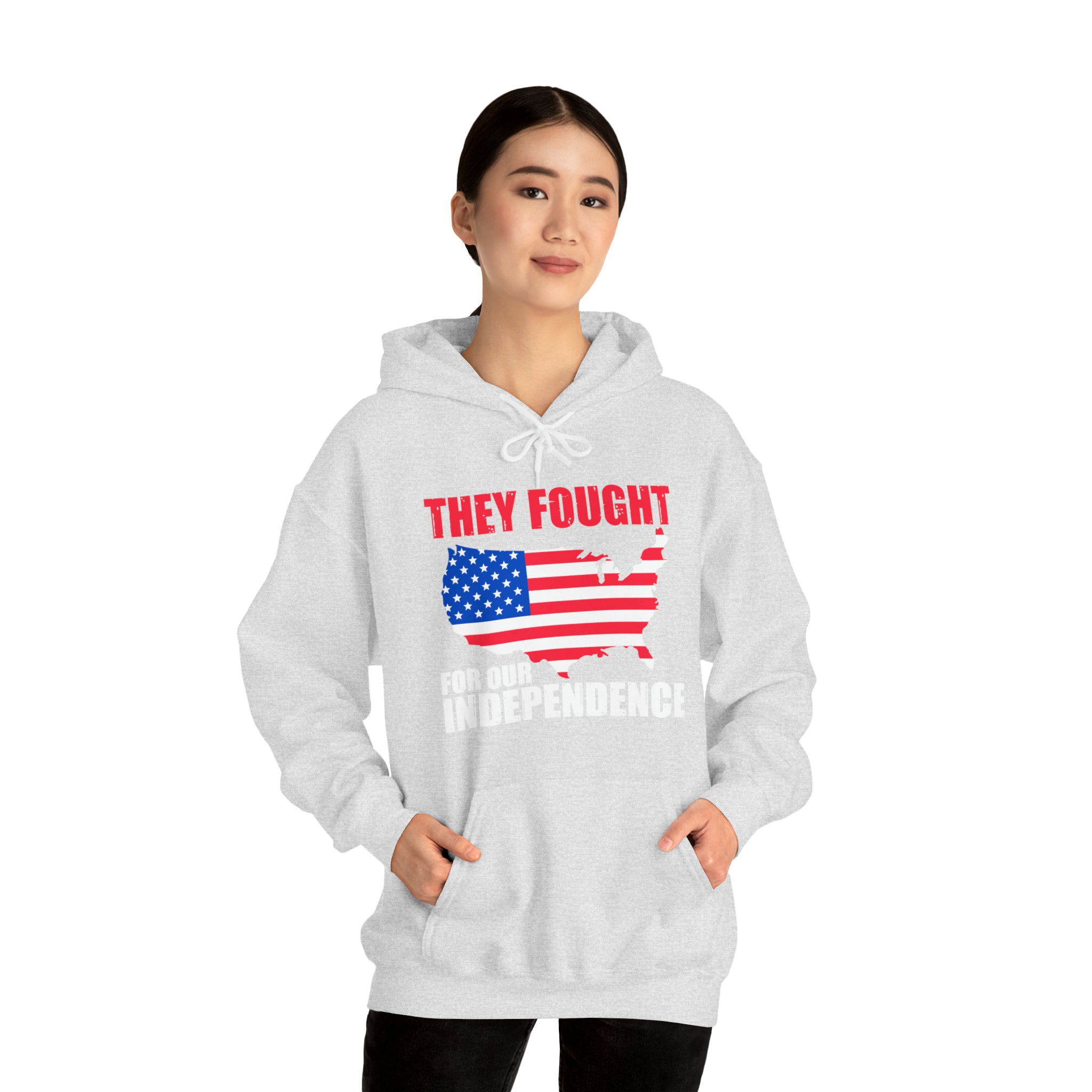 They Fought For Our Independence - Unisex Heavy Blend™ Hooded Sweatshirt (Printed Front & Back)