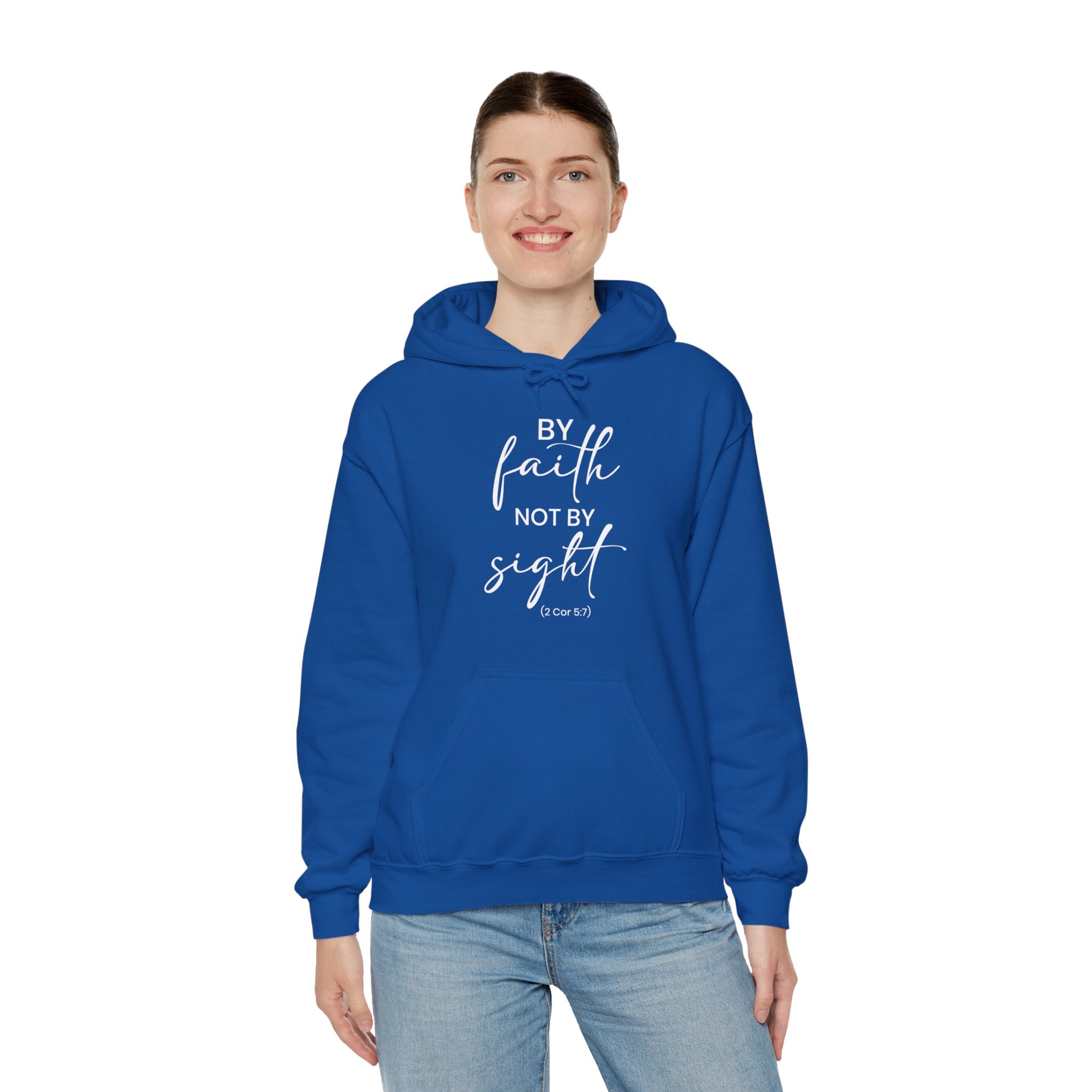 By Faith Not By Sight - Unisex Heavy Blend™ Hooded Sweatshirt (Printed Front & Back)