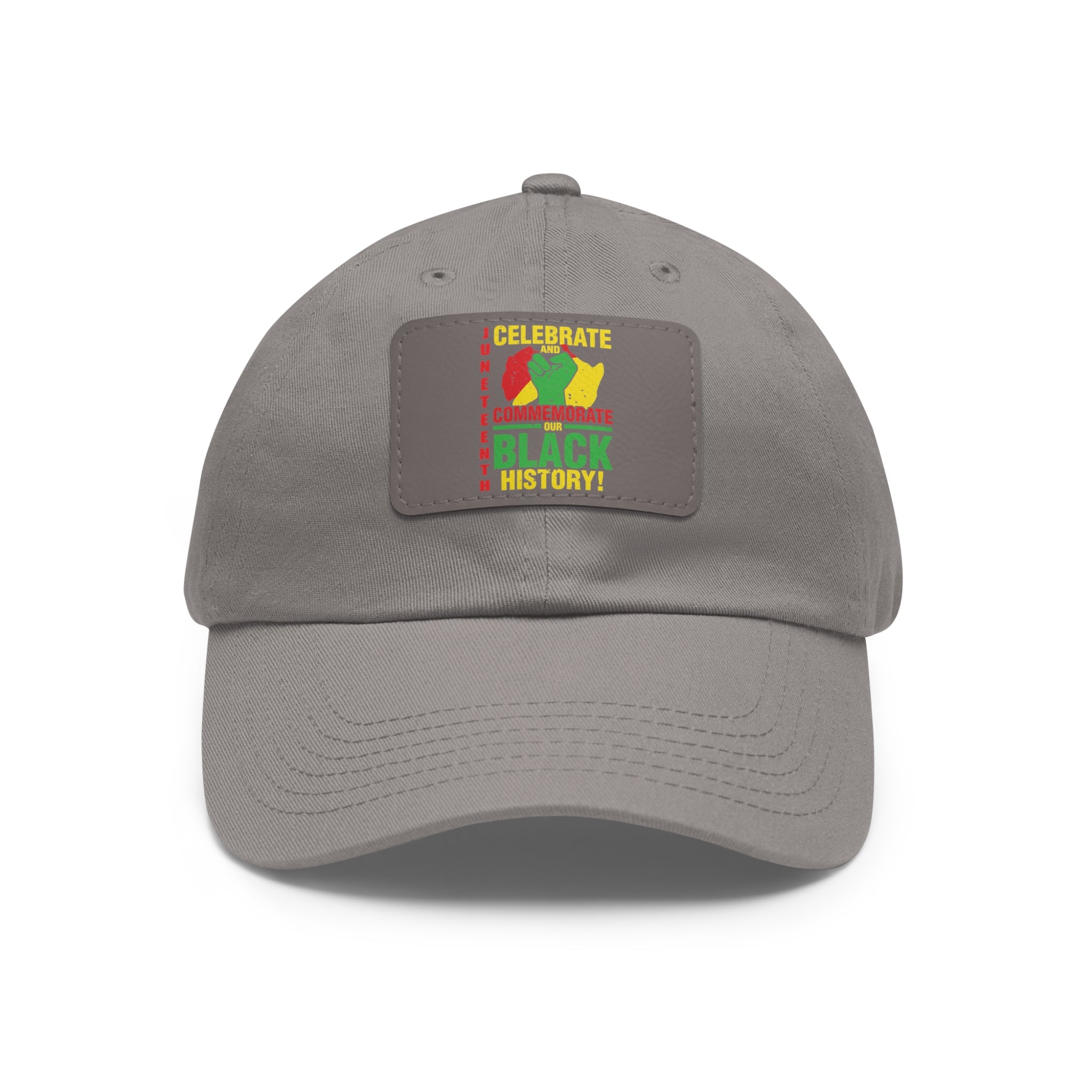 Cap with Leather Patch - (Celebrate and Commemorate Our Black History #2), One Size  (FREE shipping within the U.S.)