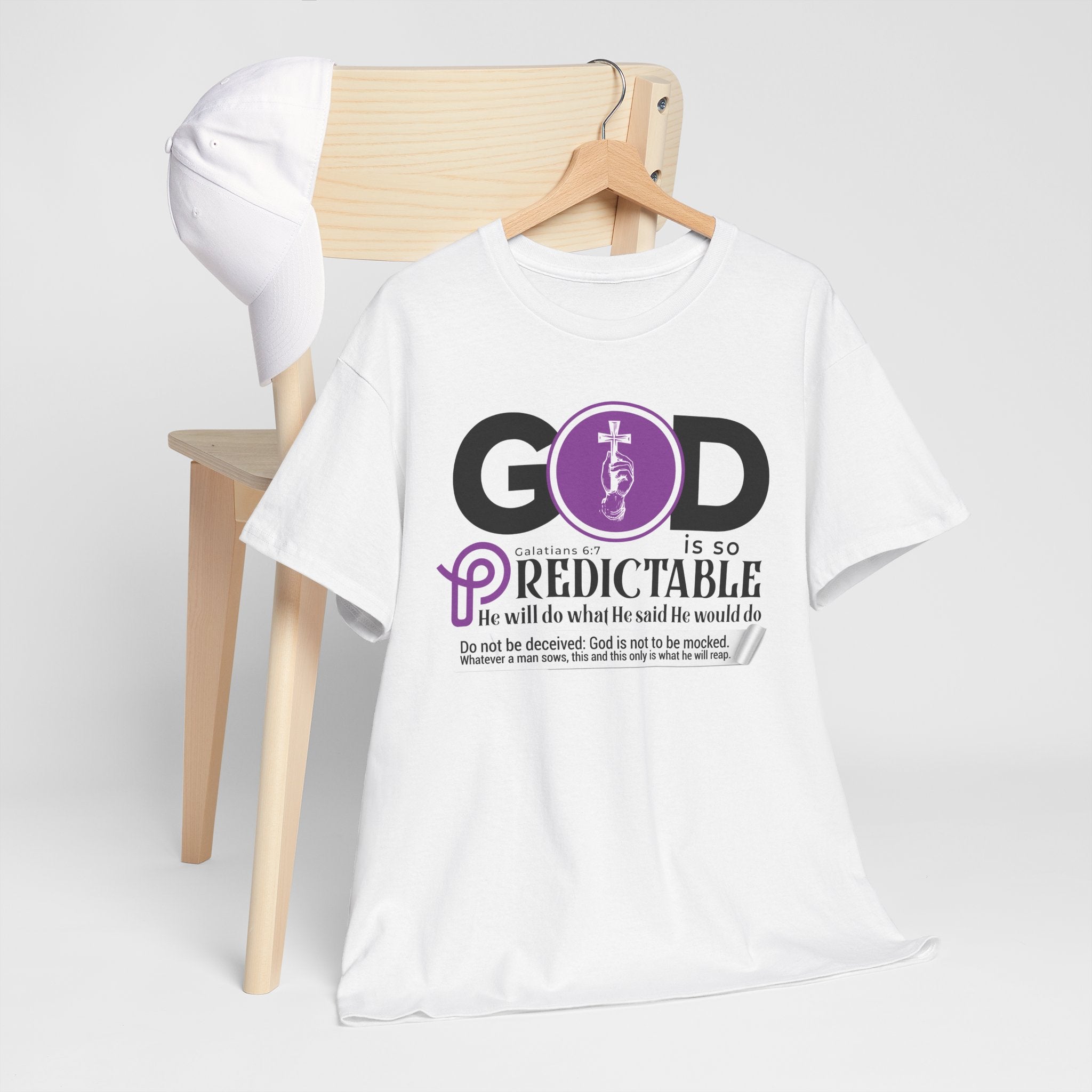 God Is So Predictable - Unisex Heavy Cotton Tee (FREE SHIPPING WITHIN THE U.S.)