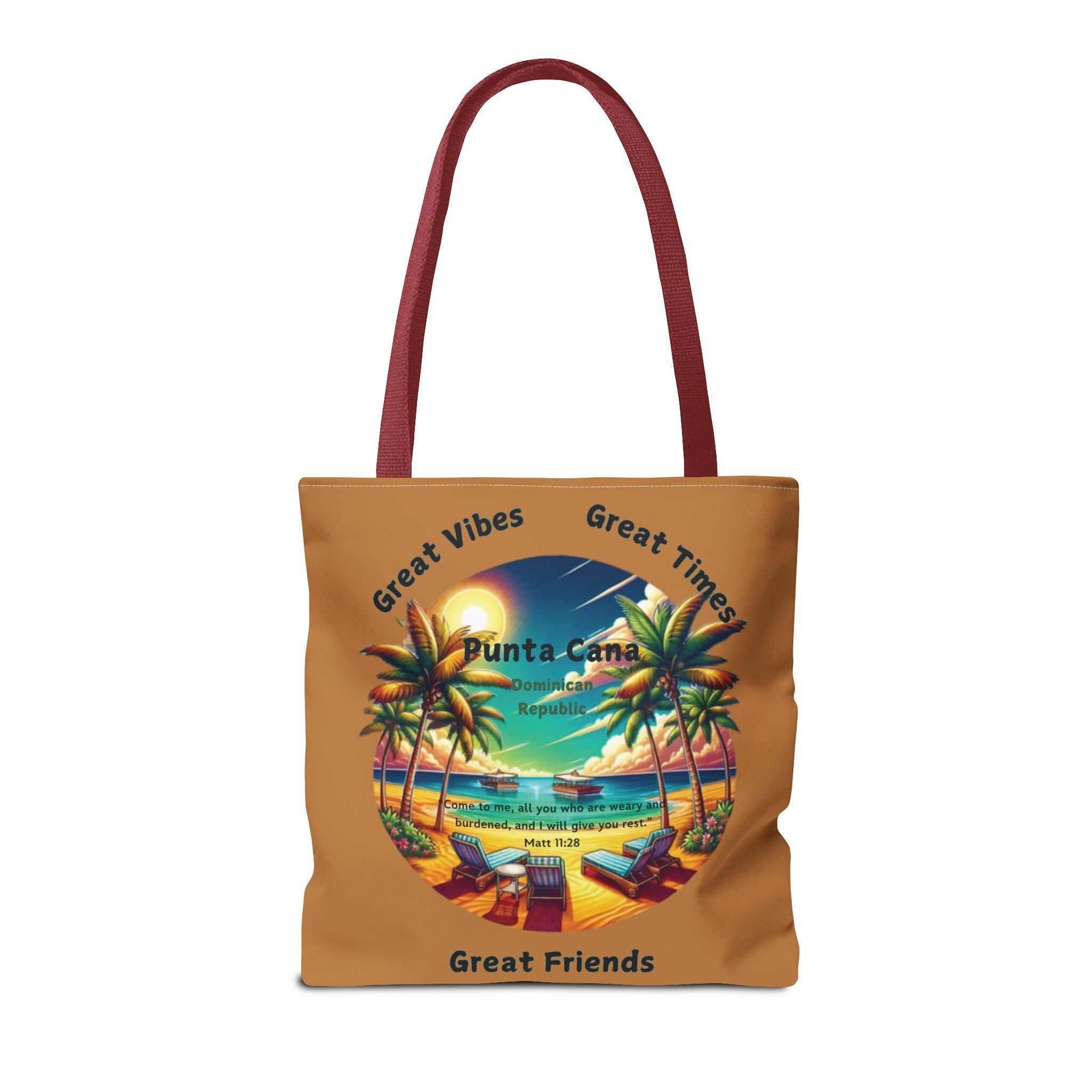 Brown Custom Punta Cana Tote Bag (FREE SHIPPING WITHIN THE U.S.)