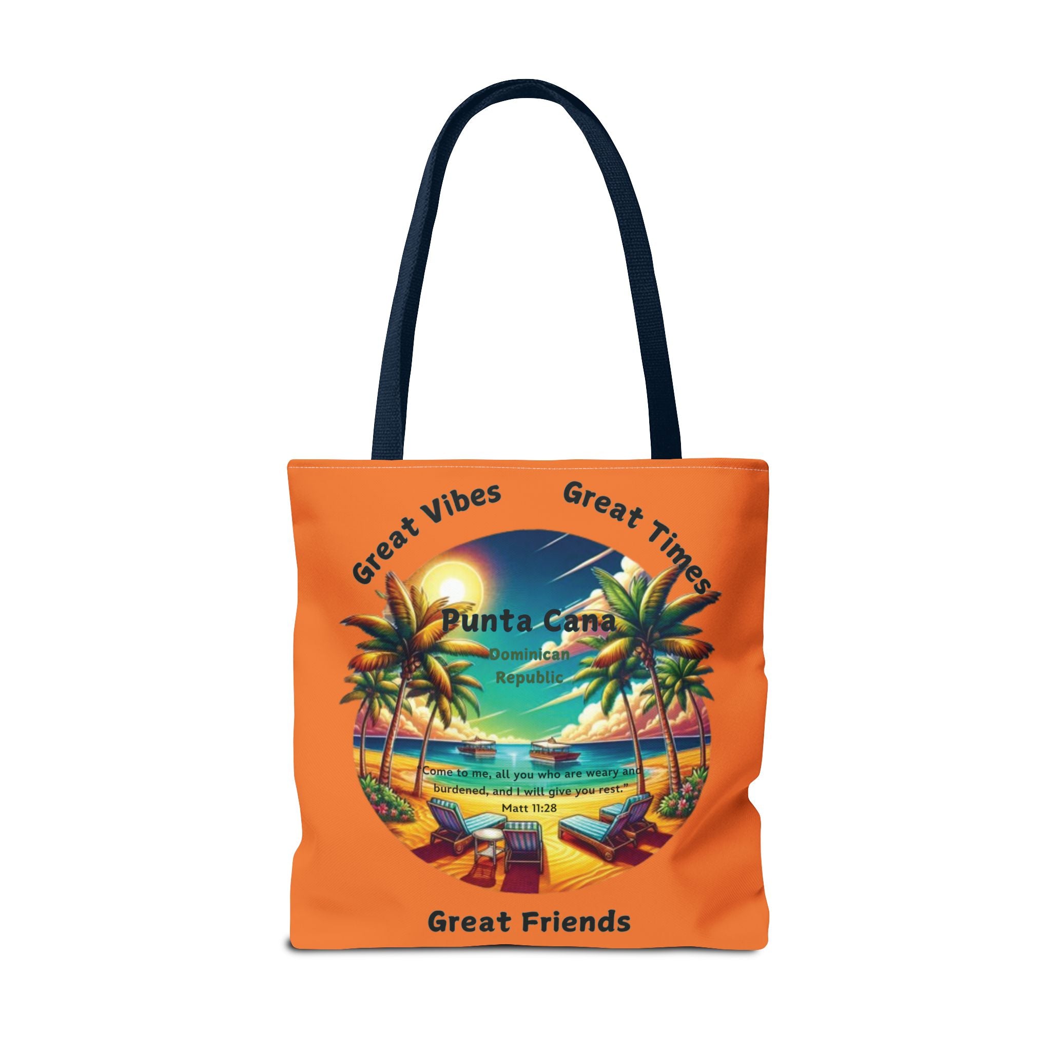 Orange (Crusta) Custom Punta Cana Tote Bag (FREE SHIPPING WITHIN THE U.S.)