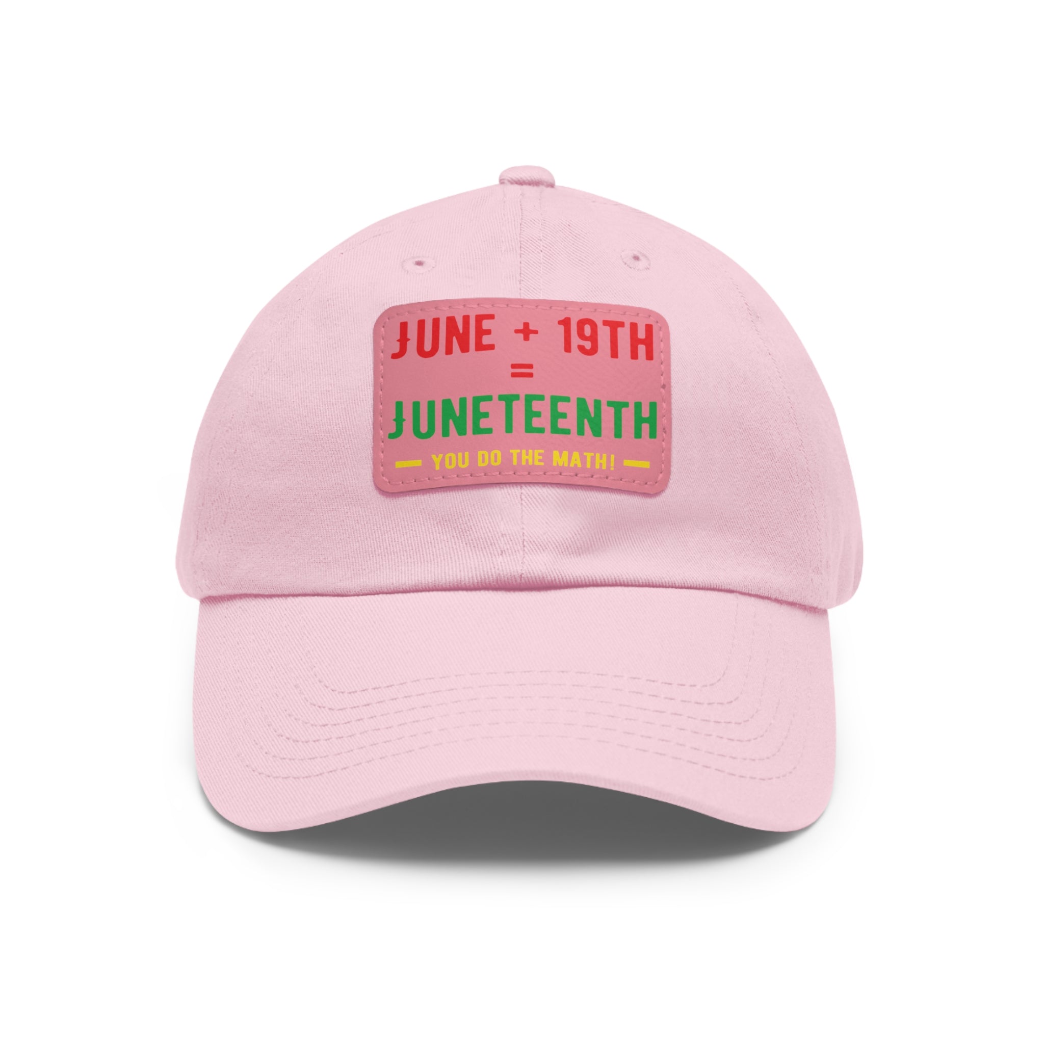 Cap with Leather Patch - (Juneteenth - You Do The Math), One Size (FREE shipping within the U.S.)