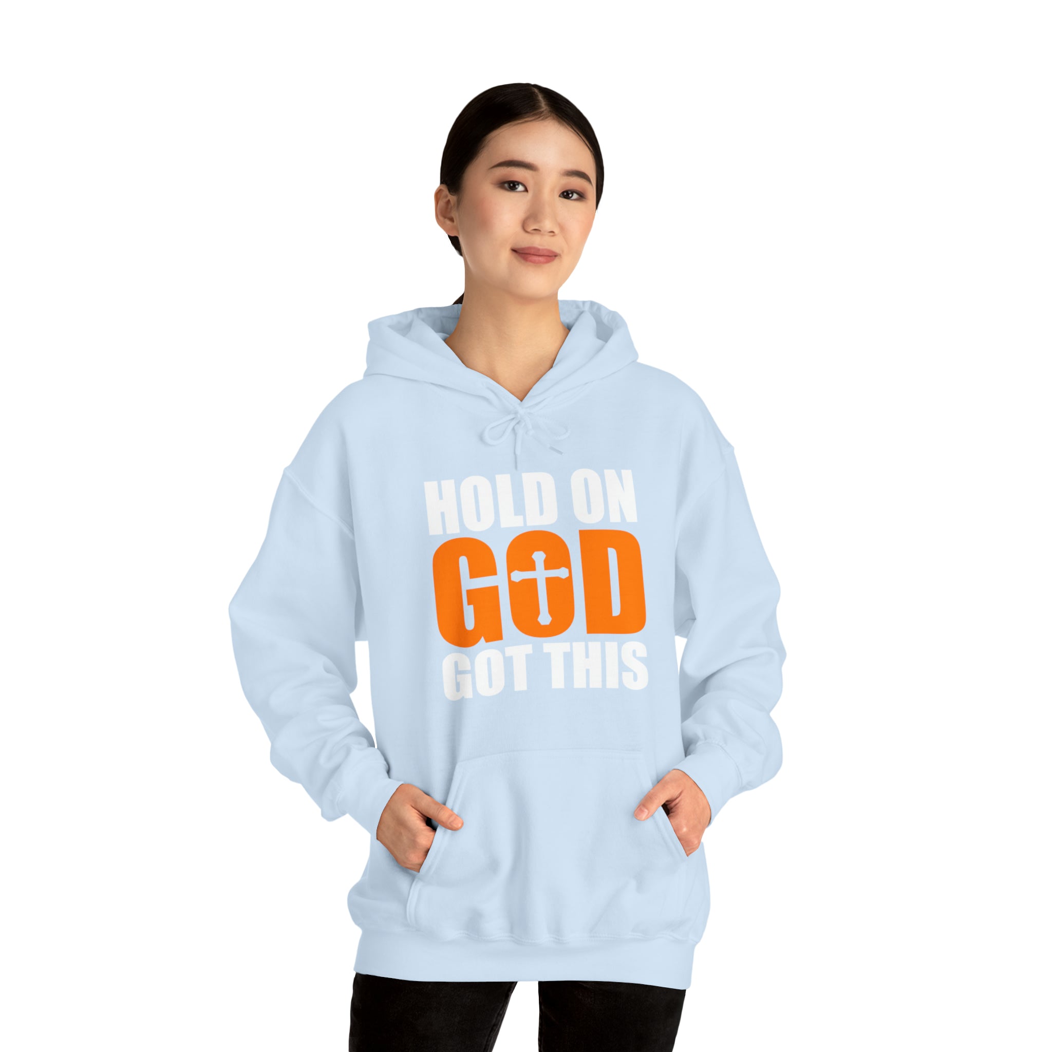 Hold On God Got This - Unisex Heavy Blend™ Hooded Sweatshirt (Printed Front & Back)