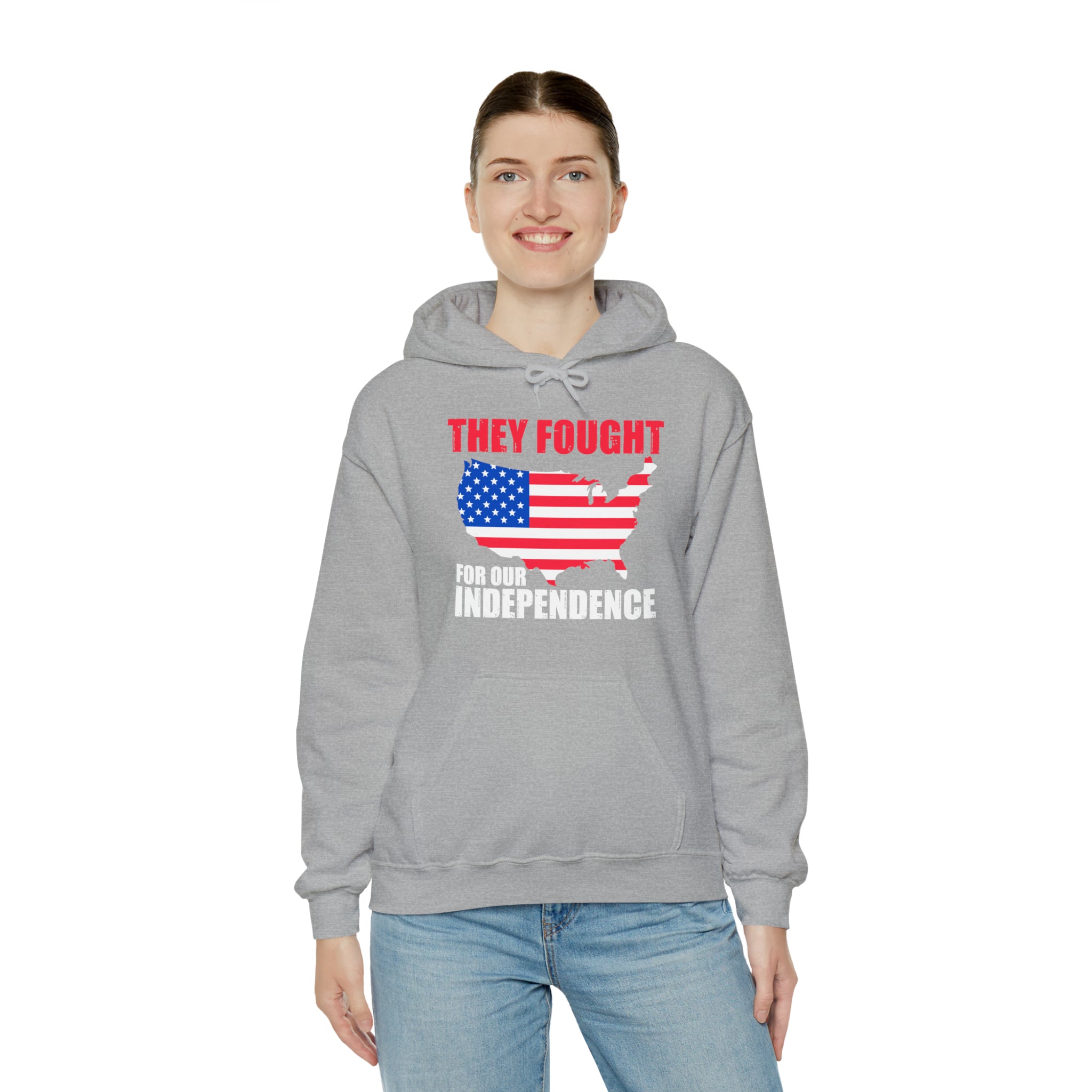 They Fought For Our Independence - Unisex Heavy Blend™ Hooded Sweatshirt (Printed Front & Back)