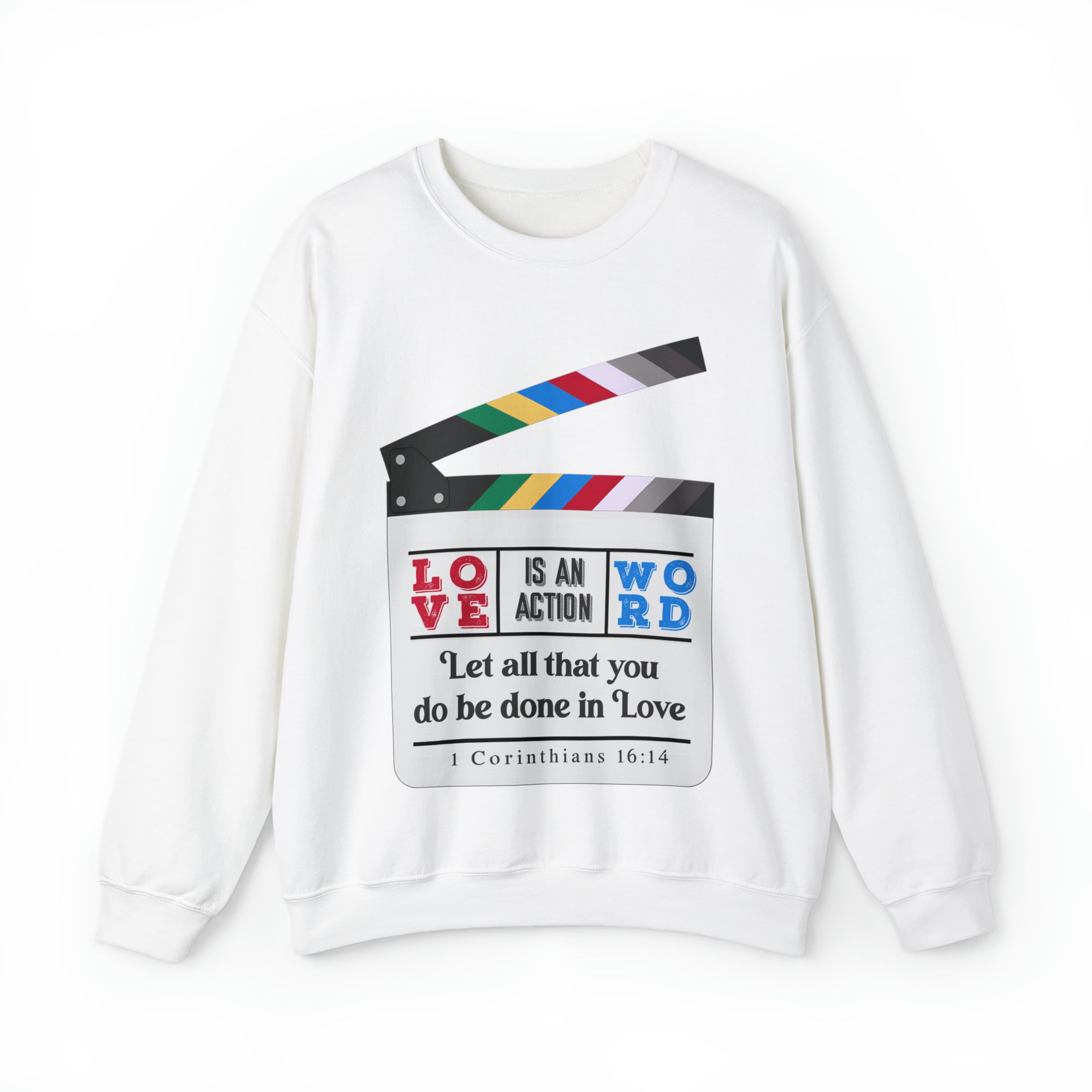 Love Is An Action Word #2 - Unisex Heavy Blend™ Crewneck Sweatshirt