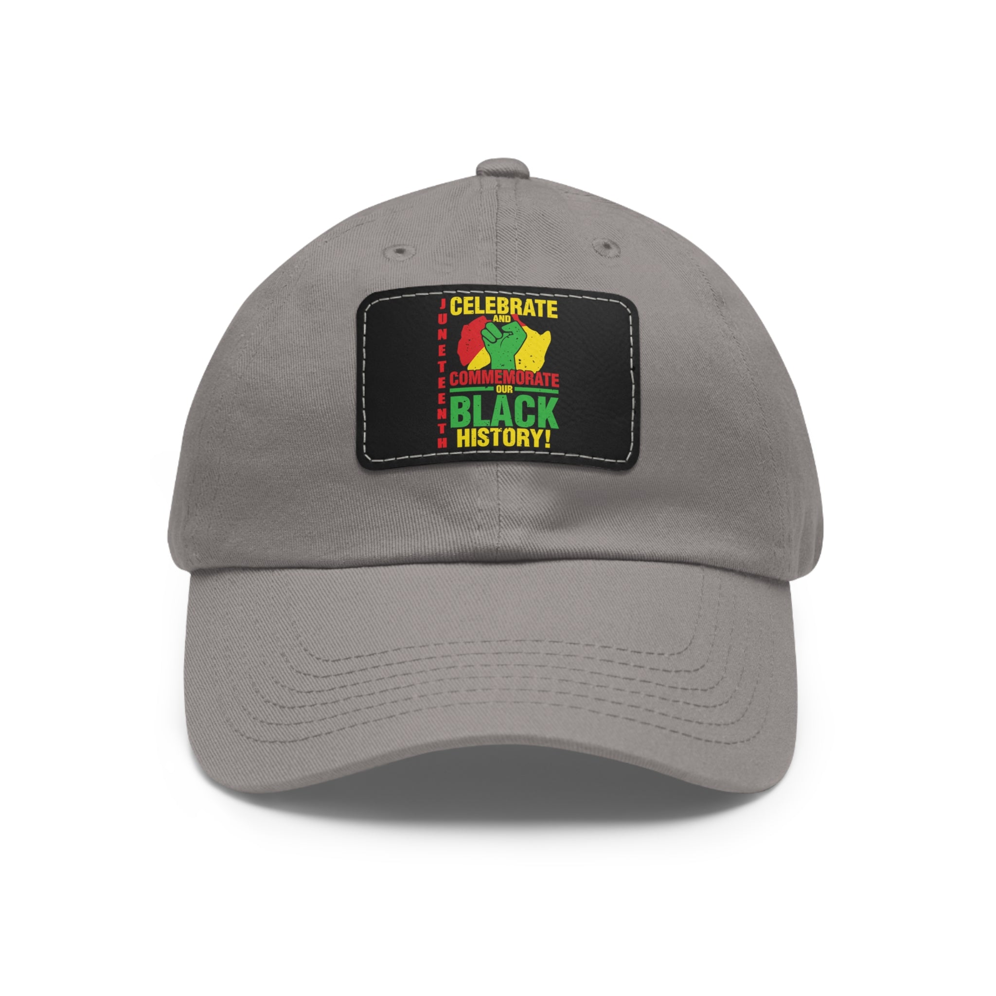 Cap with Leather Patch - (Celebrate and Commemorate Our Black History #2), One Size  (FREE shipping within the U.S.)