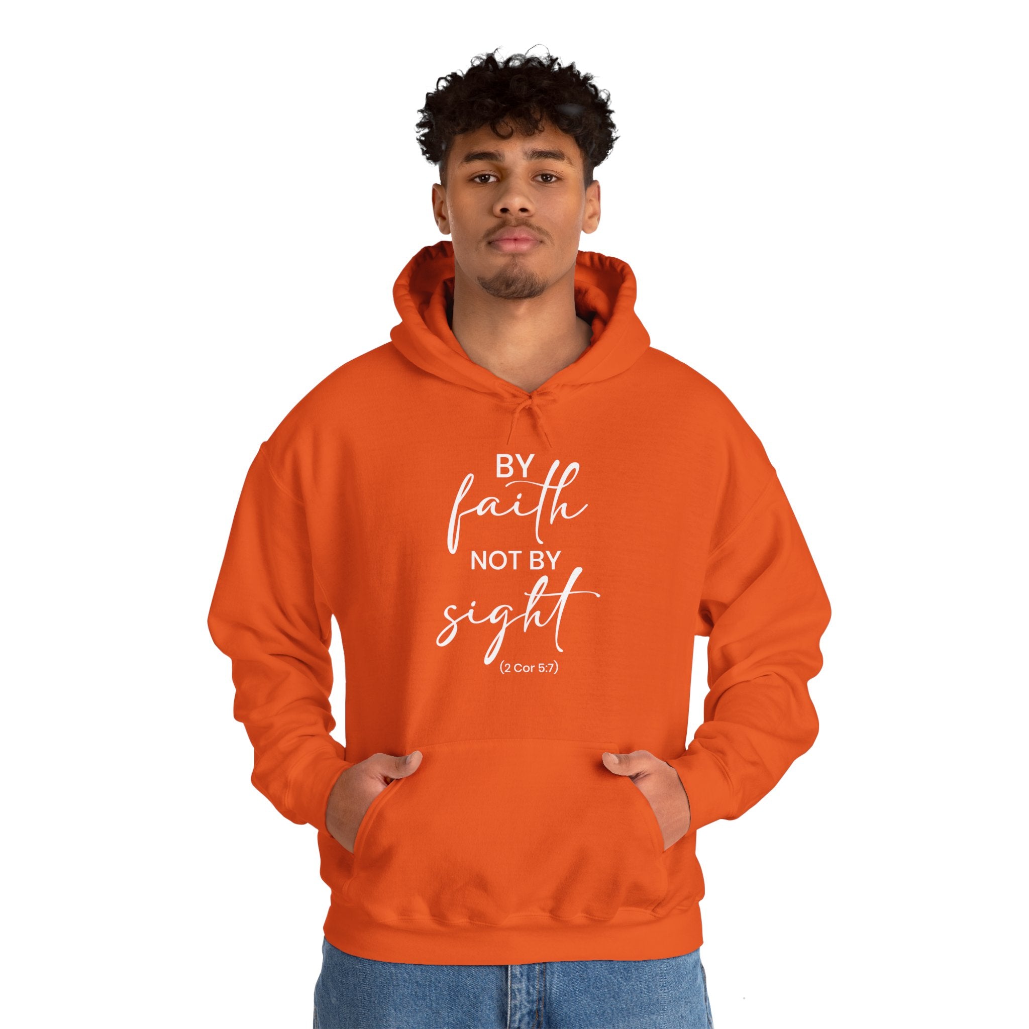 By Faith Not By Sight - Unisex Heavy Blend™ Hooded Sweatshirt (Printed Front & Back)