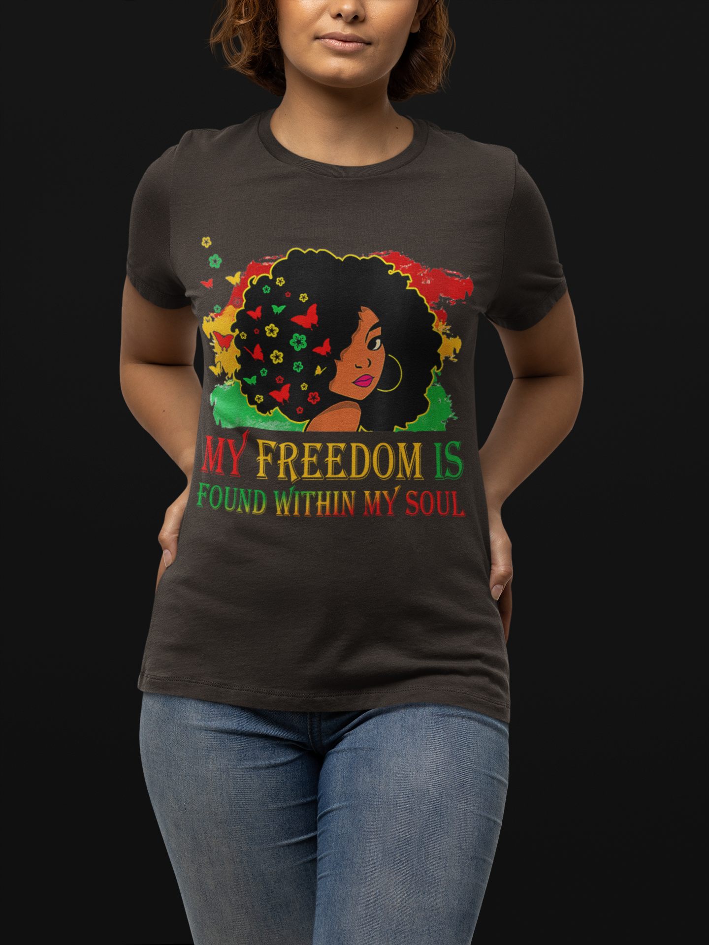 Juneteenth - My Freedom Is Found Within My Soul - Unisex Jersey Short Sleeve Tee (Printed Front)