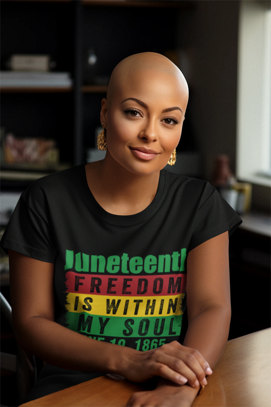 Juneteenth Freedom Is Within My Soul - (Printed Front) - Unisex Jersey Short Sleeve Tee