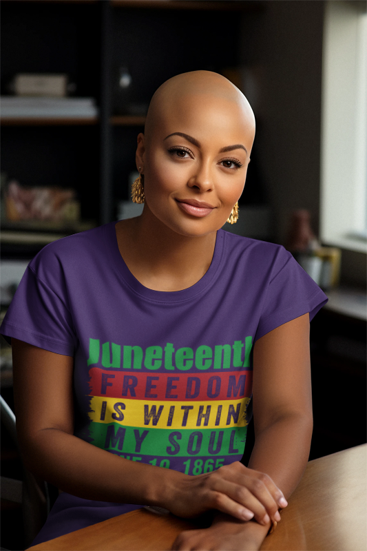 Juneteenth Freedom Is Within My Soul - (Printed Front) - Unisex Jersey Short Sleeve Tee