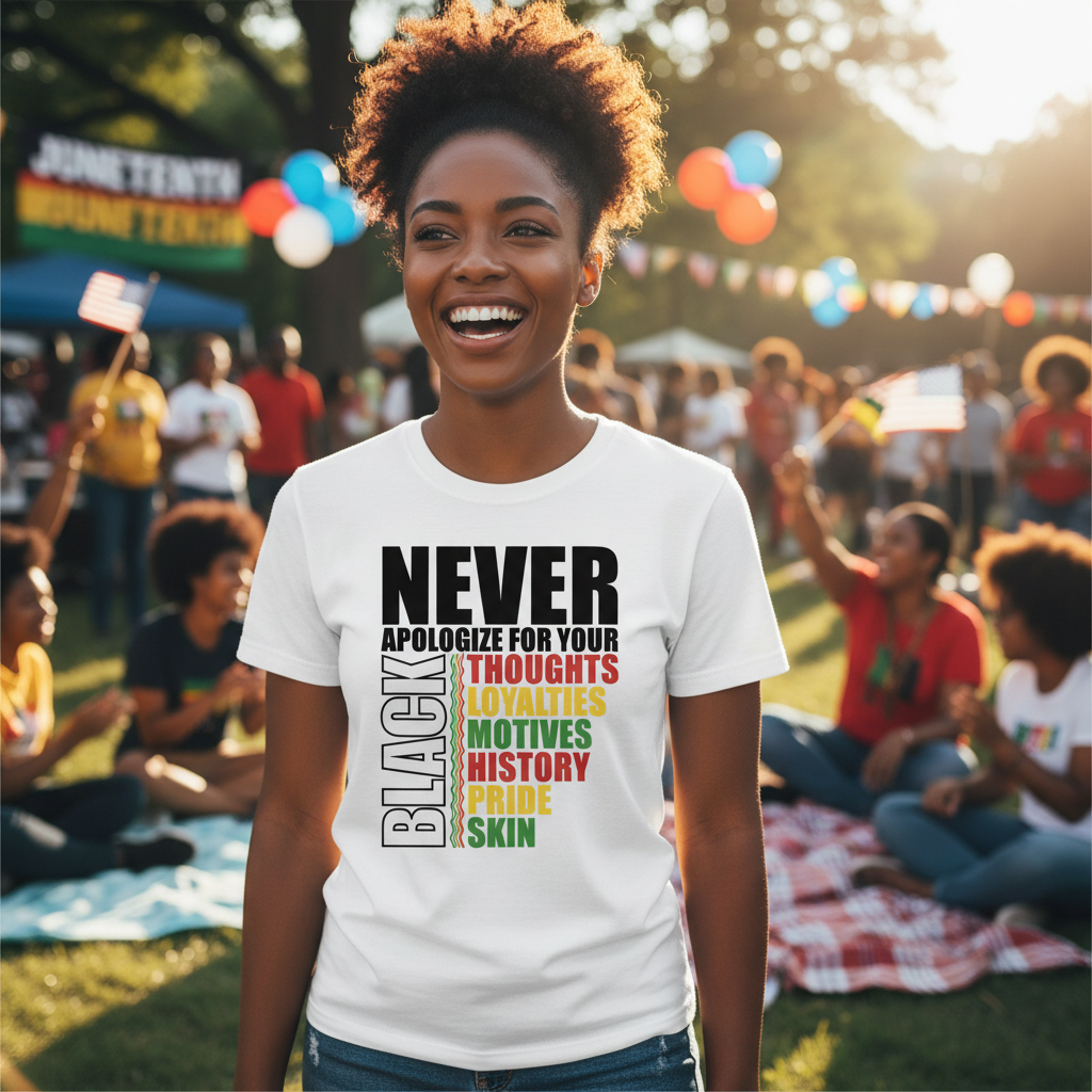 African American female model - Juneteenth celebration