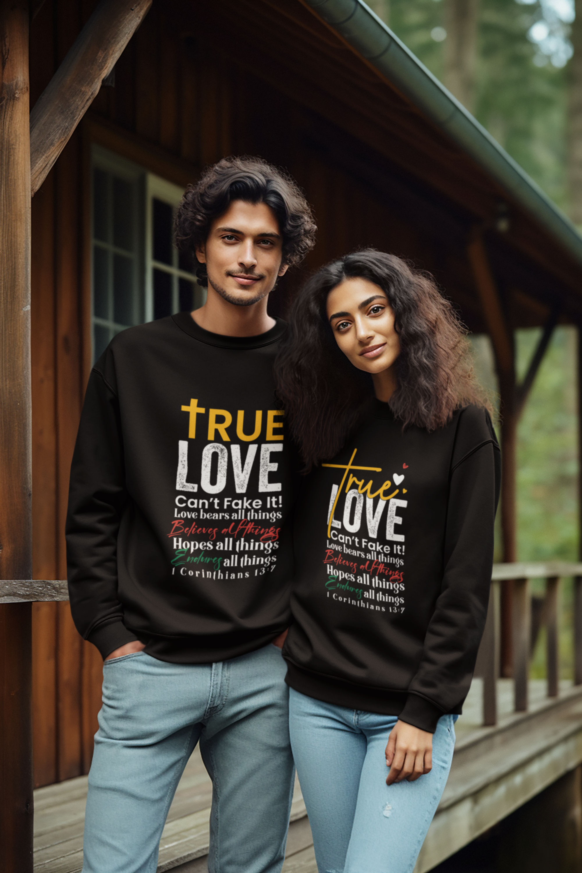 True Love, Can't Fake It - Unisex Heavy Blend™ Crewneck Sweatshirt (WC)