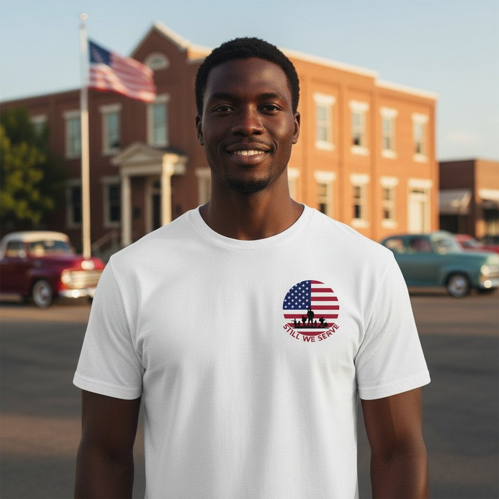 Caucasian male model - HD chest badge detail