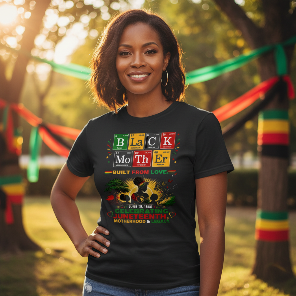 The Black Mother Juneteenth T-Shirt | Strength Grace & Freedom Heritage Tee